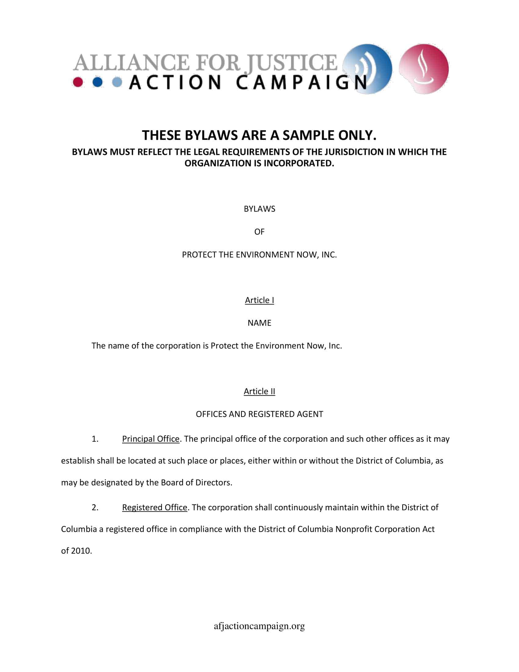 bylaws of corporation bylaws of corporation