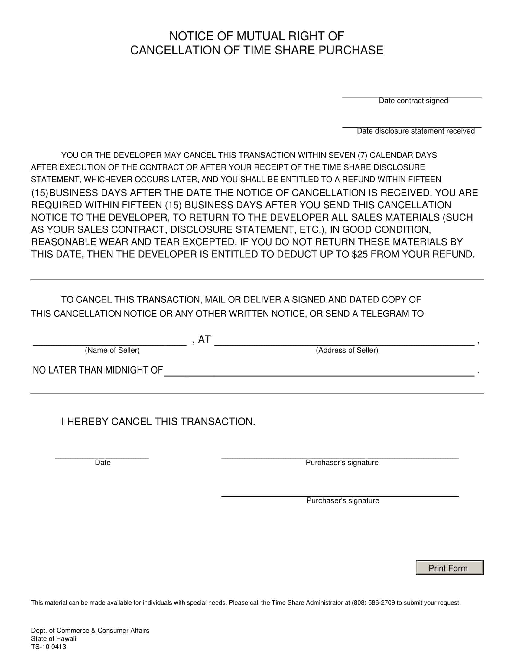 cancellation timeshare letter cancellation timeshare letter