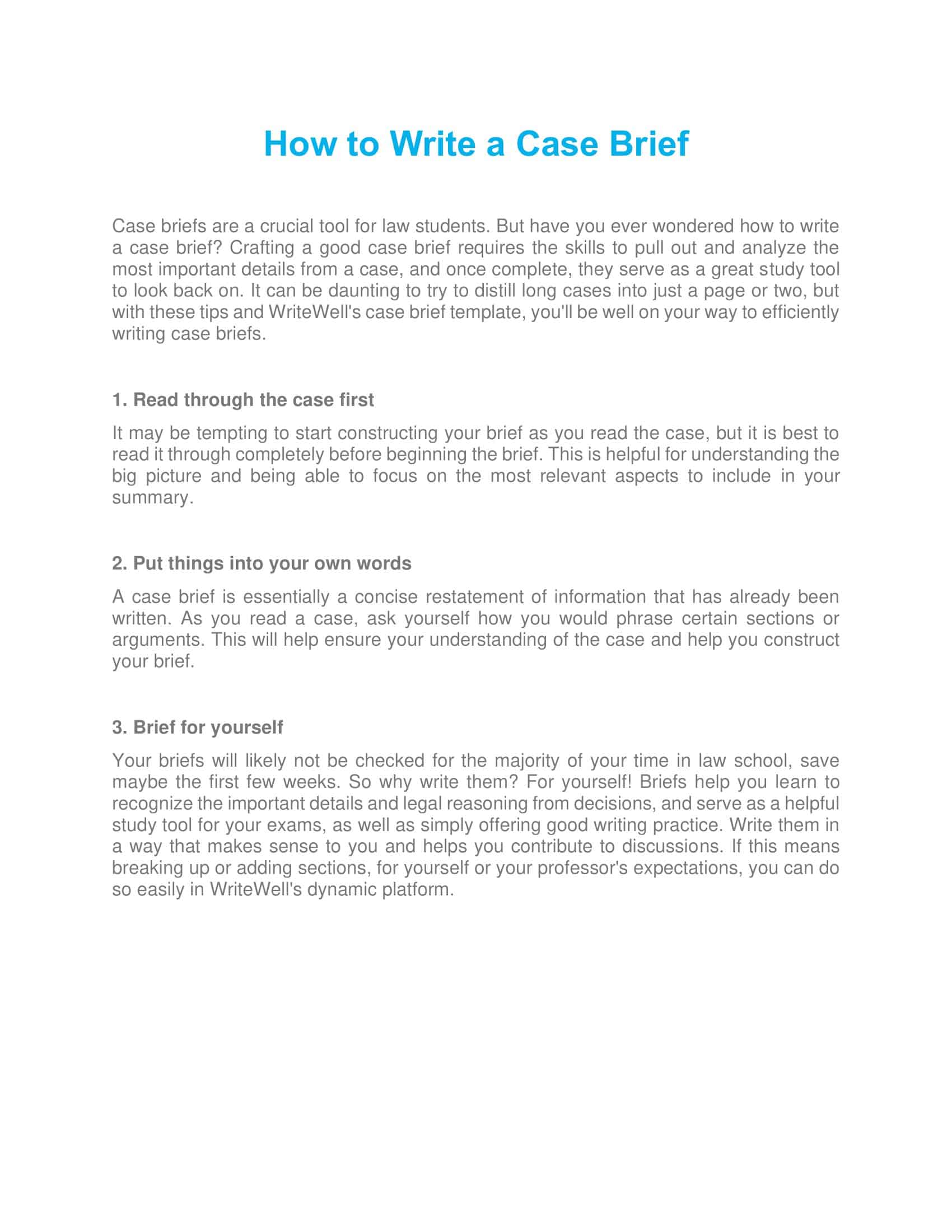 case briefing case briefing