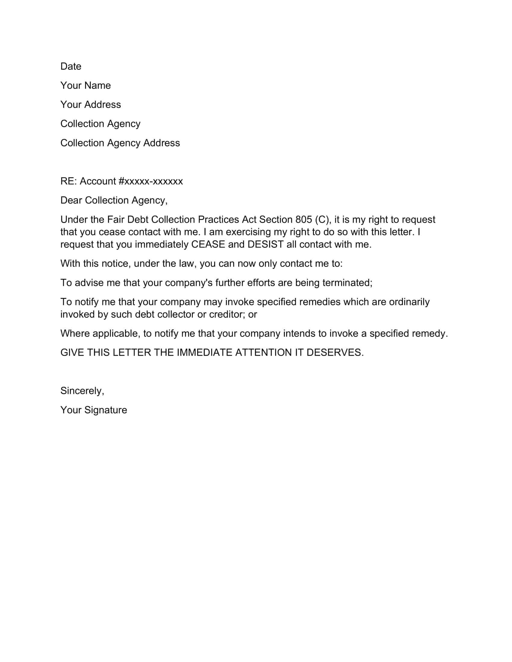 cease and desist harassment letter cease and desist harassment letter