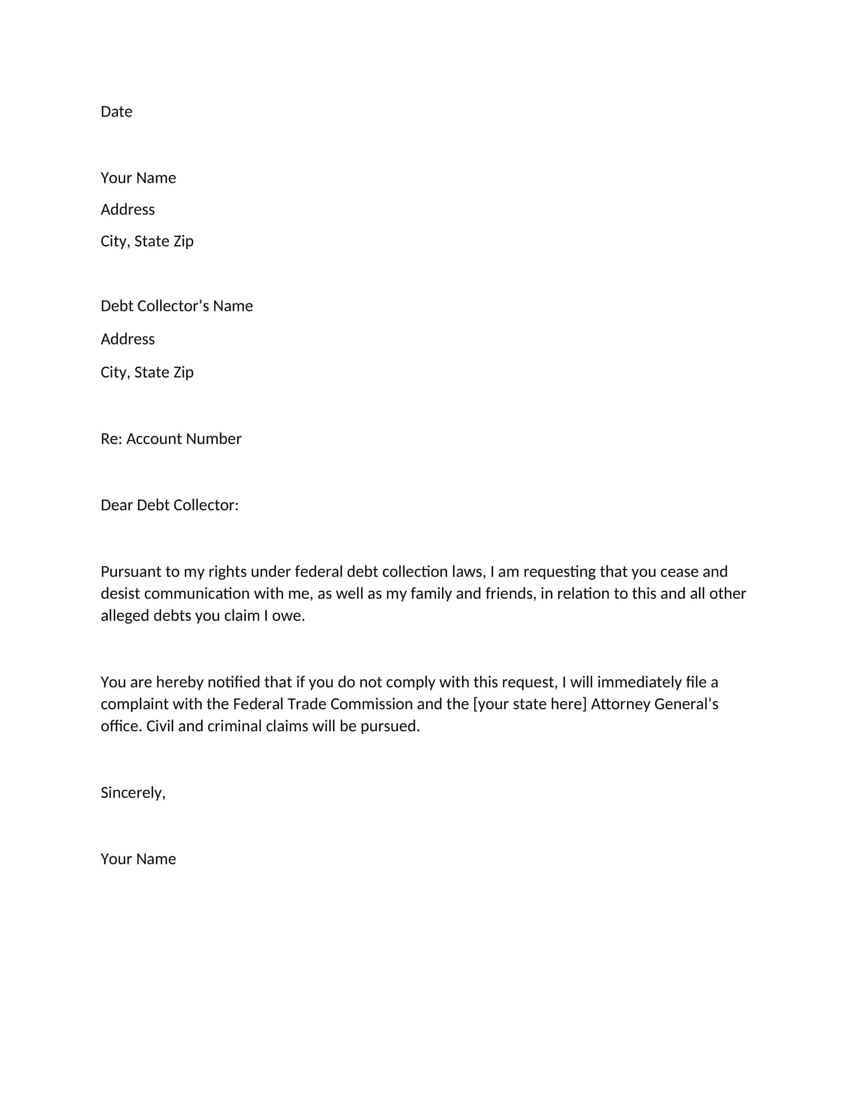 Free Cease And Desist Letter Template Printable PDF Word Excel  Free Cease And Desist Letter Template Printable PDF Word Excel