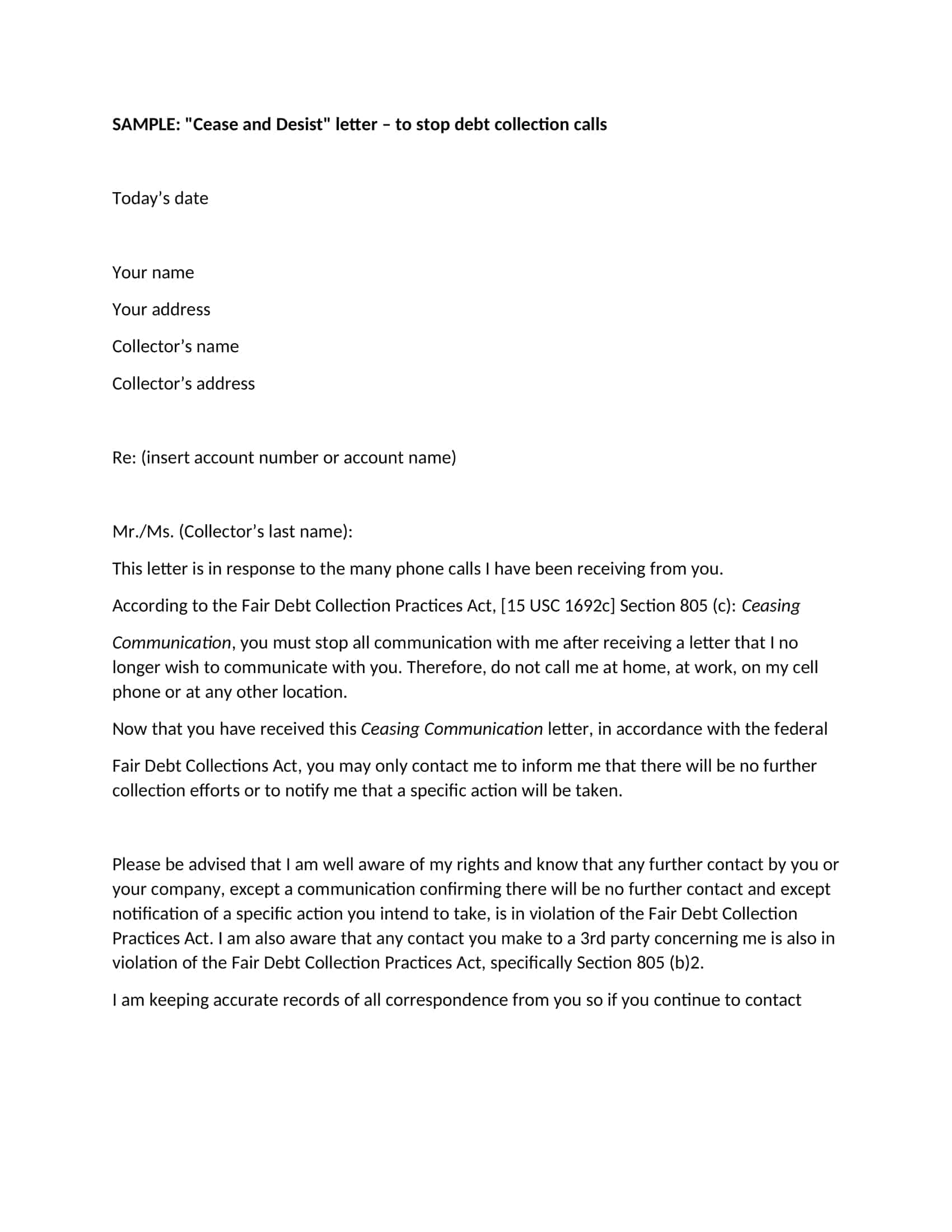 cease and desist letter to family member cease and desist letter to family member
