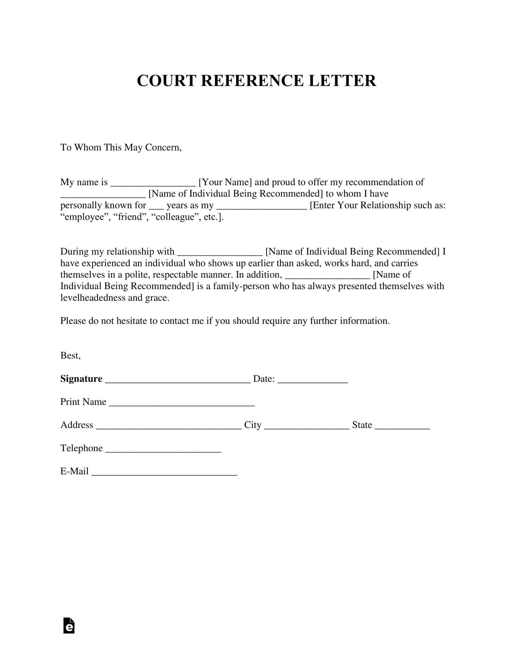 character of witness letter character of witness letter