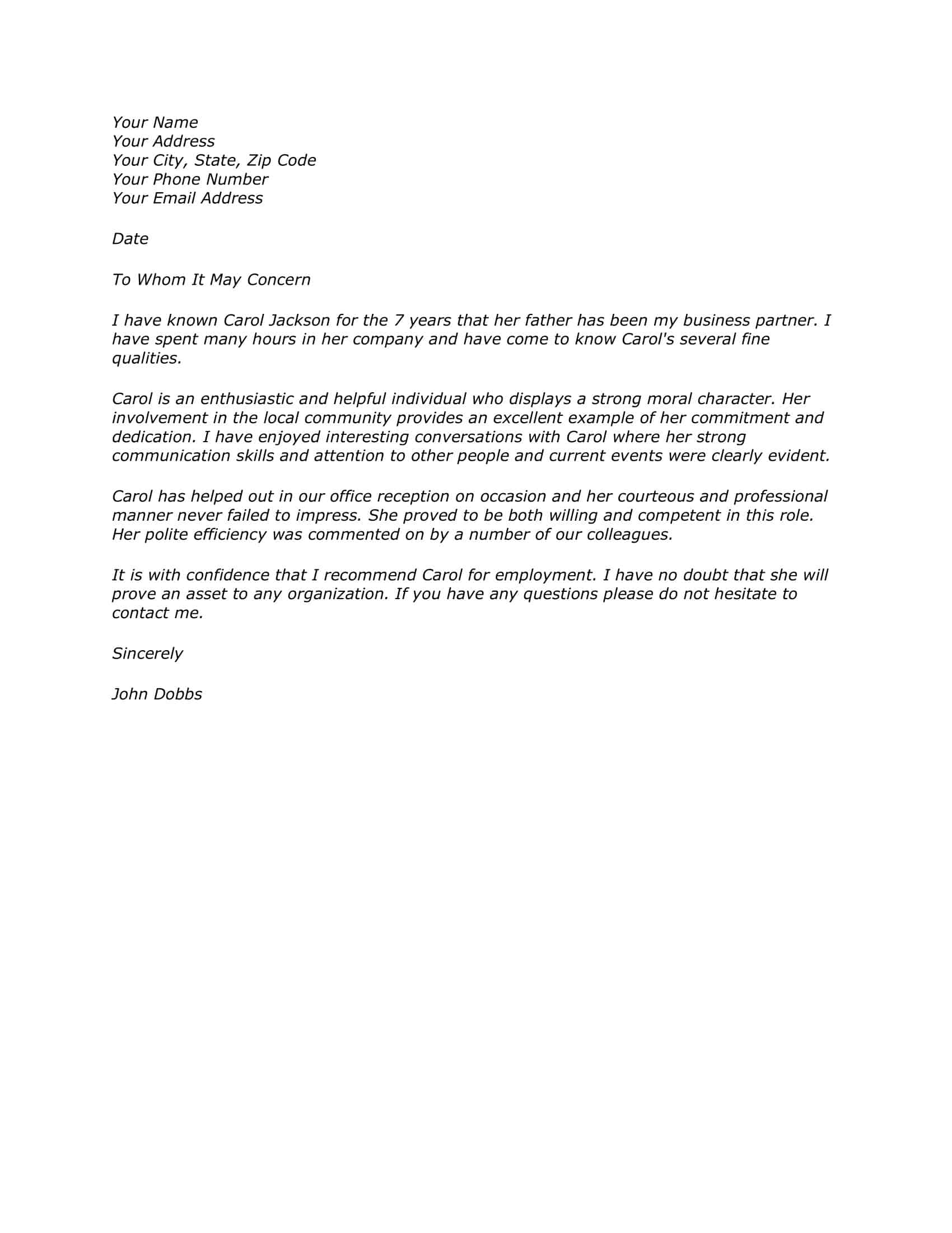 character witness letter for family court character witness letter for family court