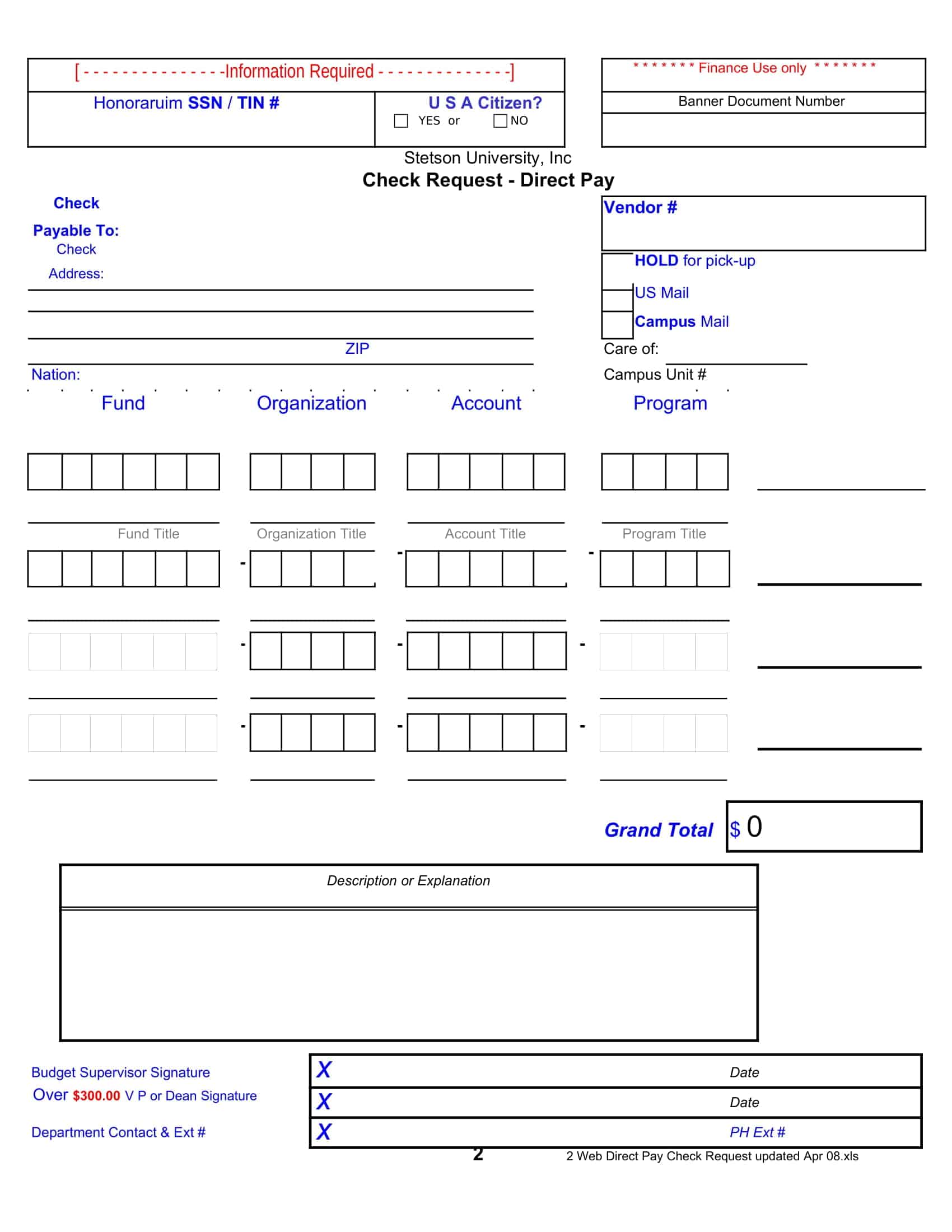 Free Printable Check Request Form Templates [PDF, Word, Excel]