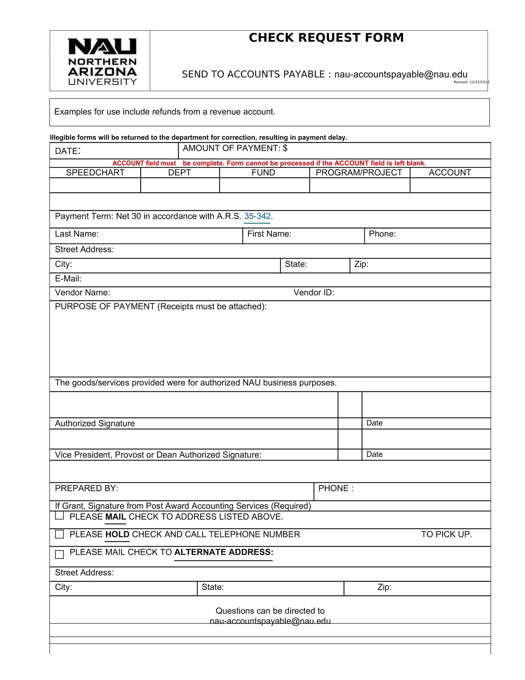 Free Printable Check Request Form Templates [PDF, Word, Excel]