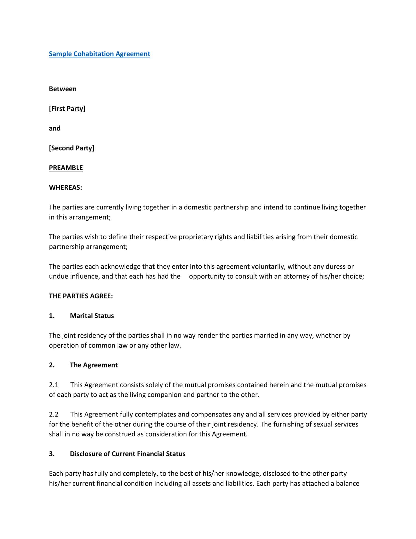 cohabitation agreement new york cohabitation agreement new york