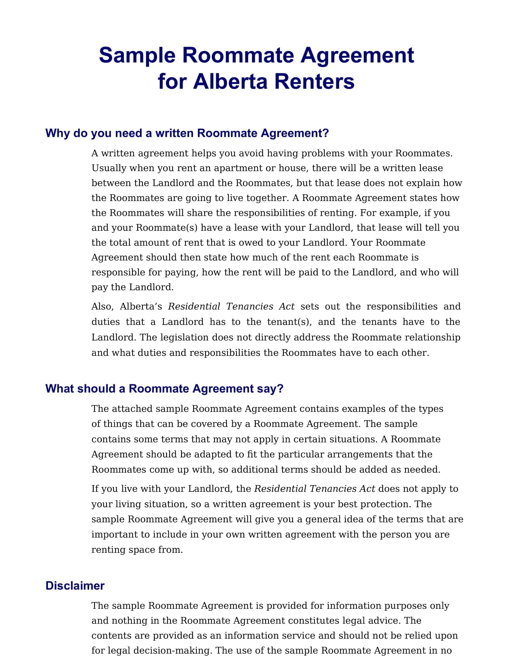 college roommate agreement college roommate agreement