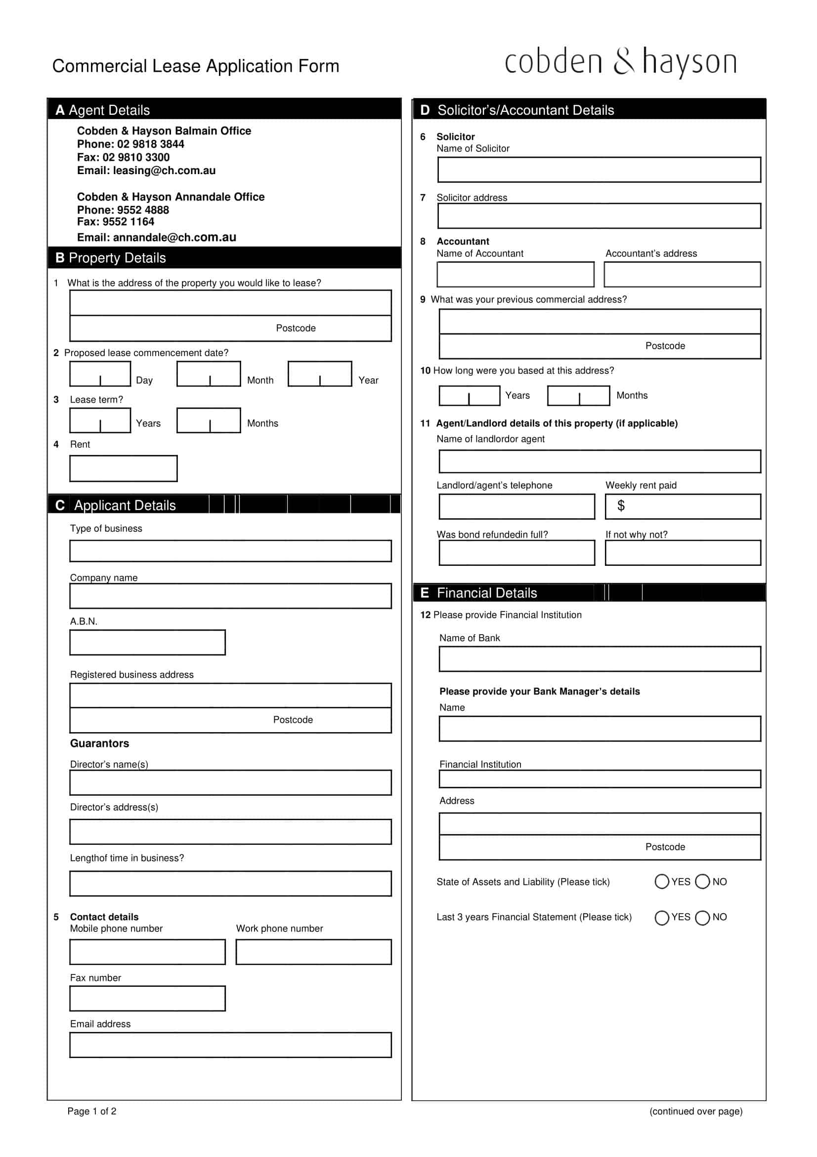 Free Printable Commercial Lease Application Templates Pdf Word Free Printable Commercial Lease Application Templates Pdf Word