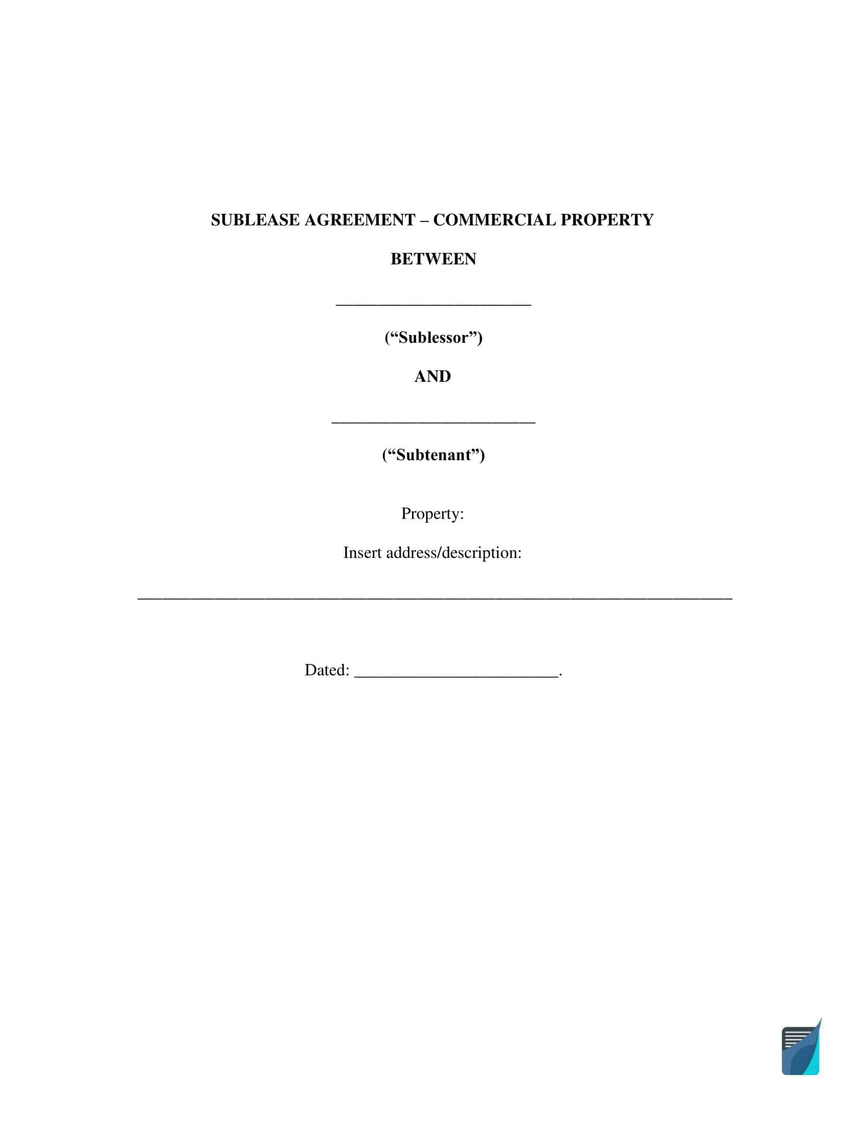 commercial sublease agreement california commercial sublease agreement california