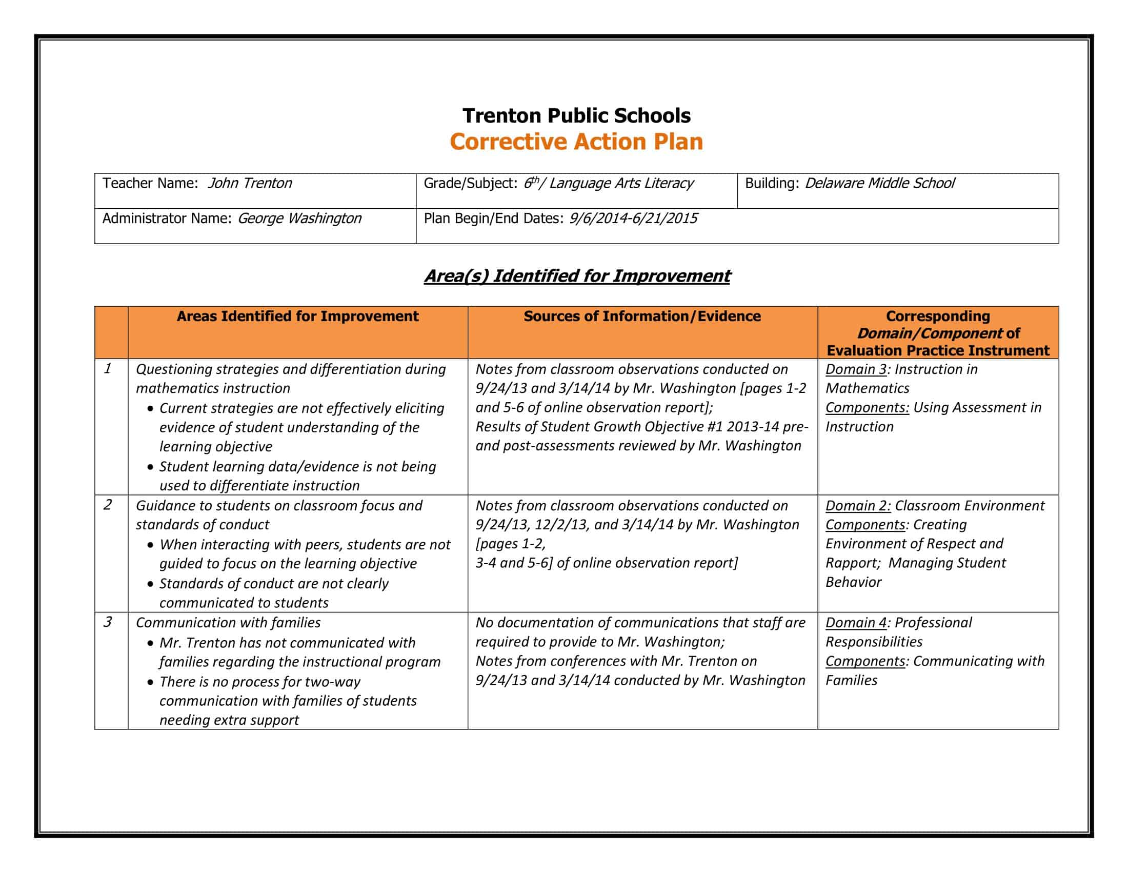 Free Printable Corrective Action Plan Templates PDF Word Excel 