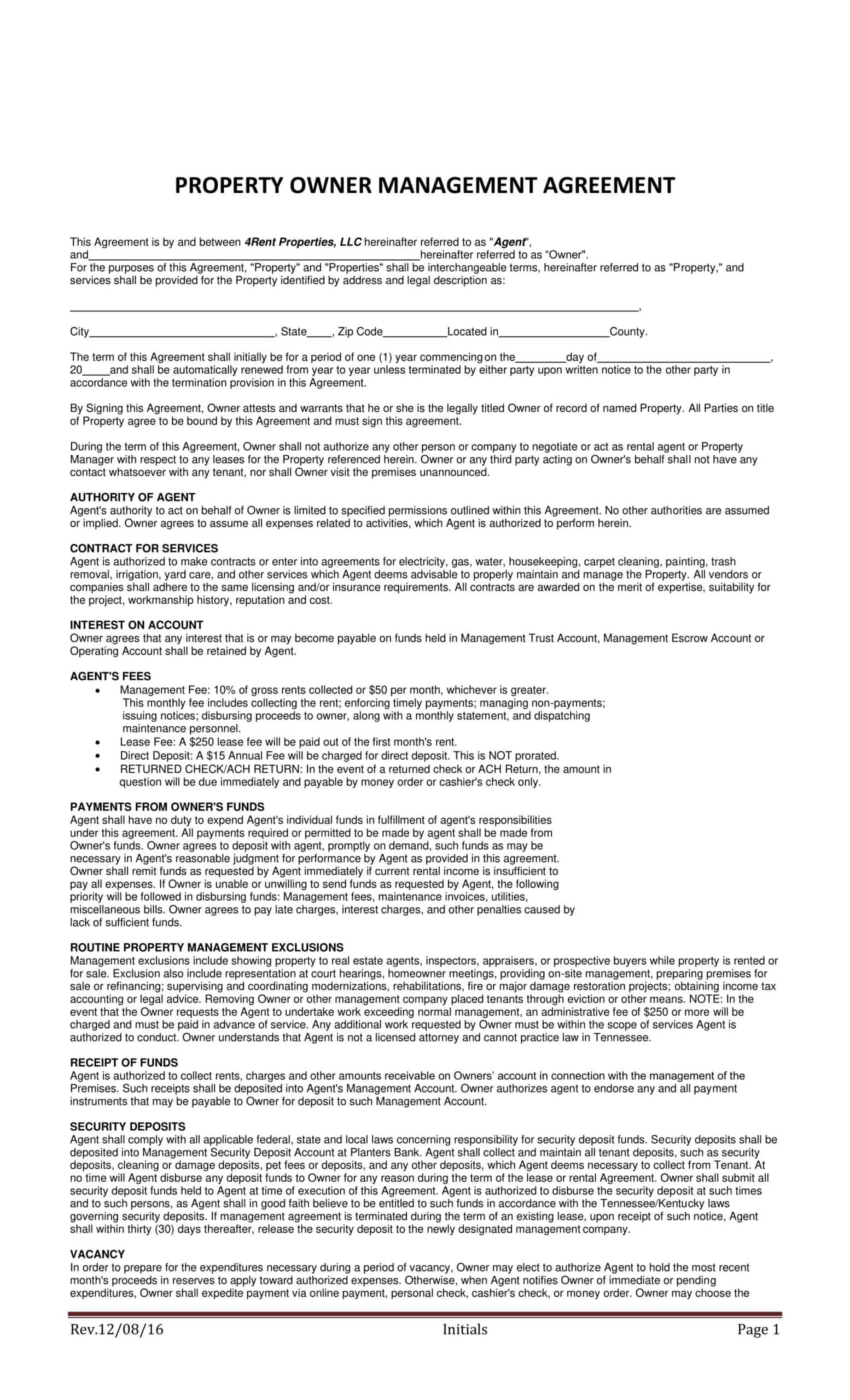 condominium property management agreement condominium property management agreement