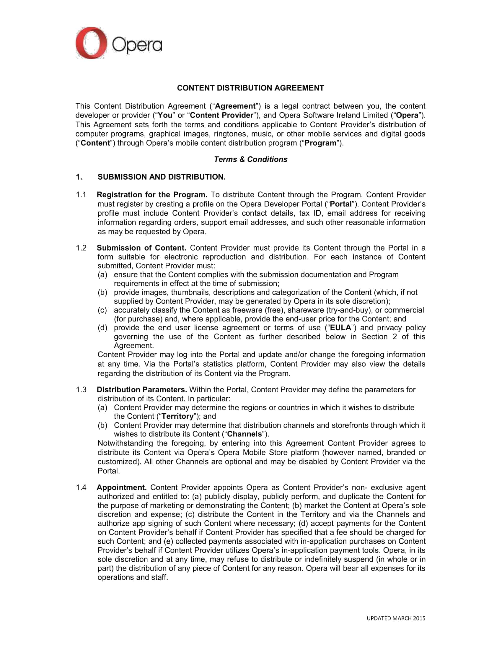 content distribution agreement content distribution agreement