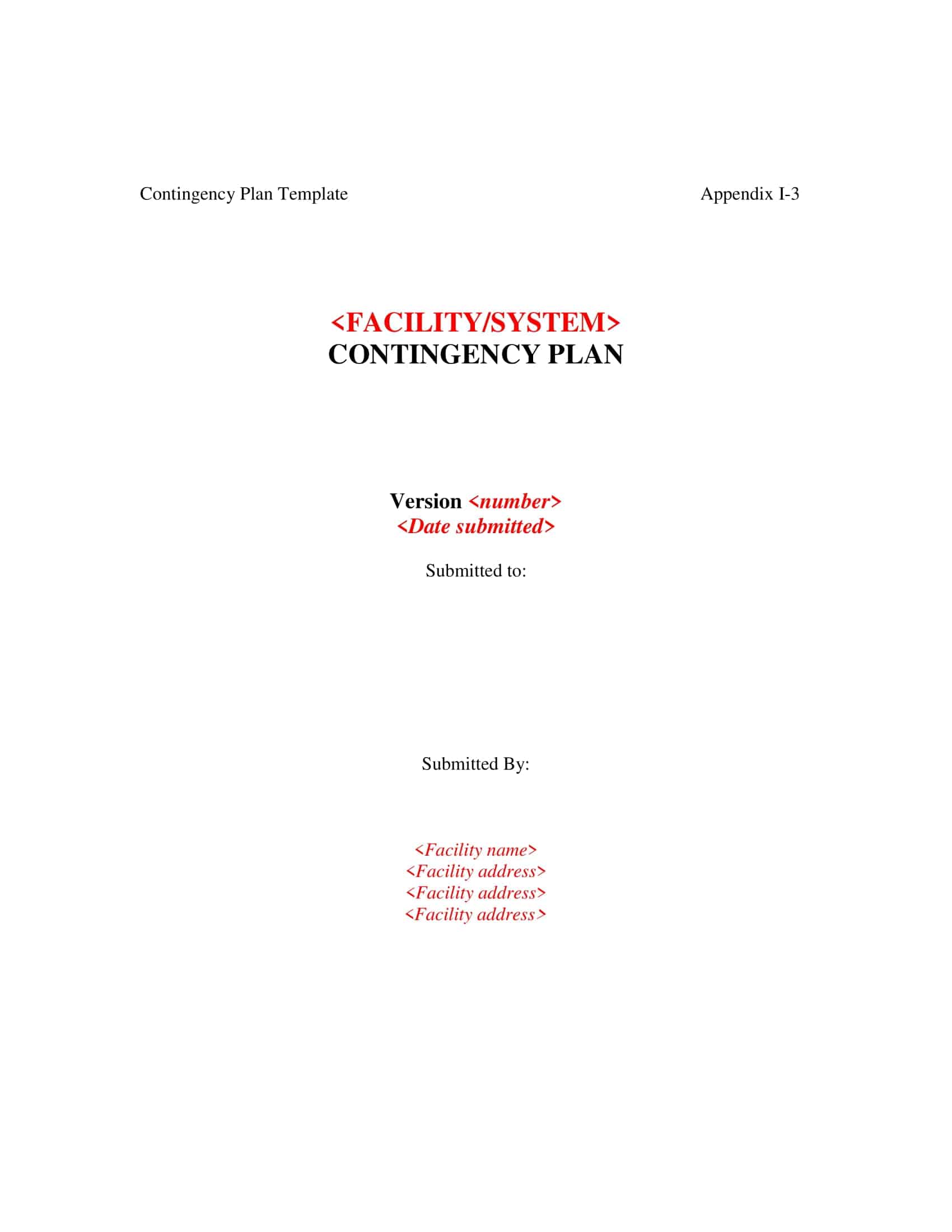 contingency plan contingency plan