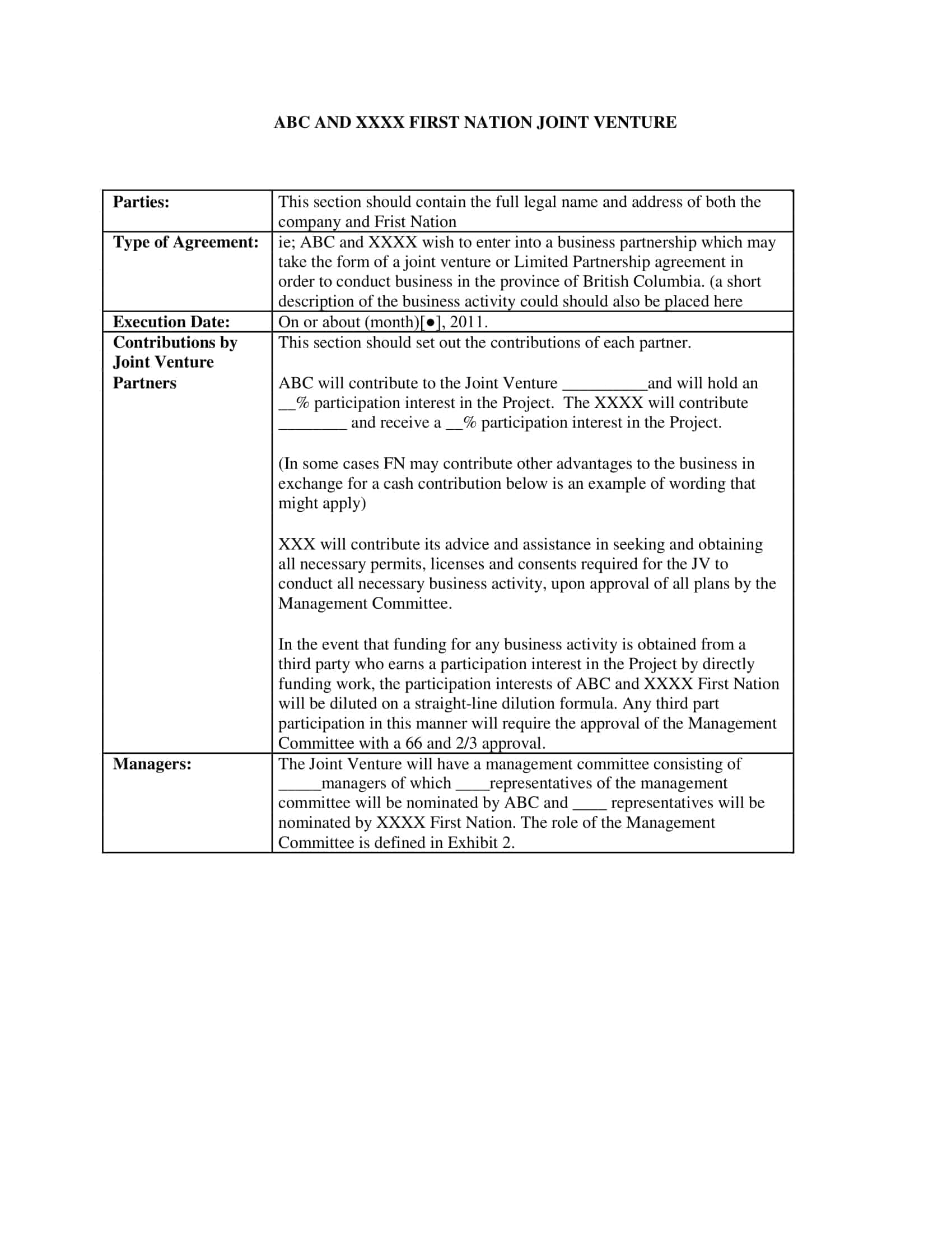 contractual joint venture agreement pdf contractual joint venture agreement pdf