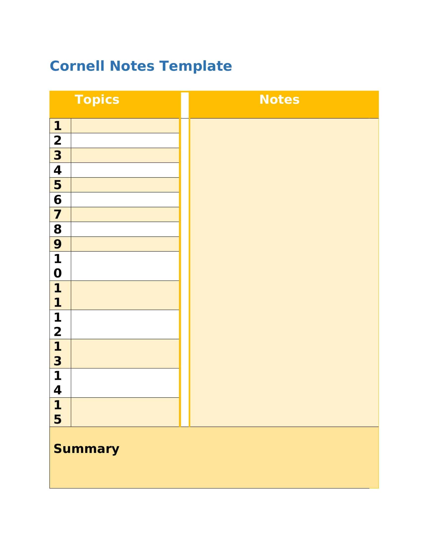 cornell notes google docs cornell notes google docs