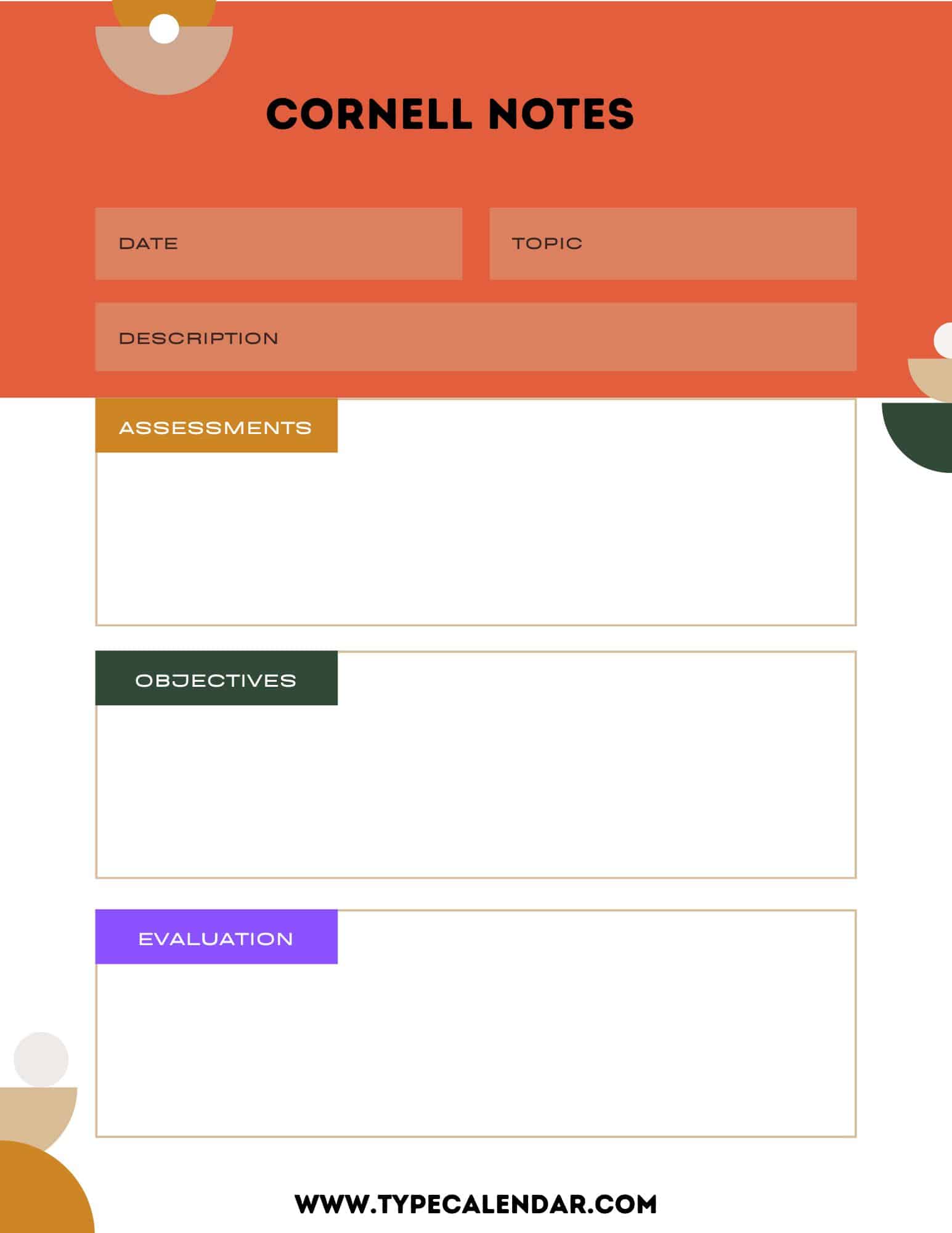 cornell notes template cornell notes template