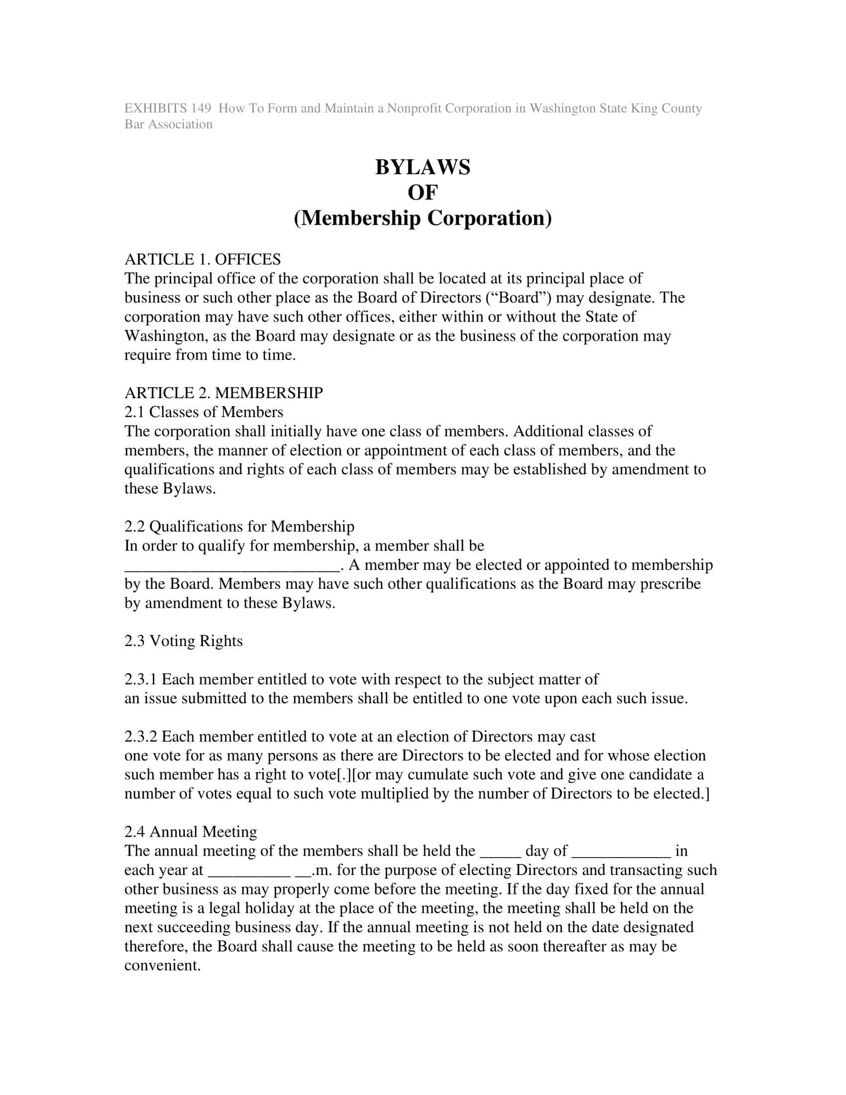 corporation bylaws sample corporation bylaws sample