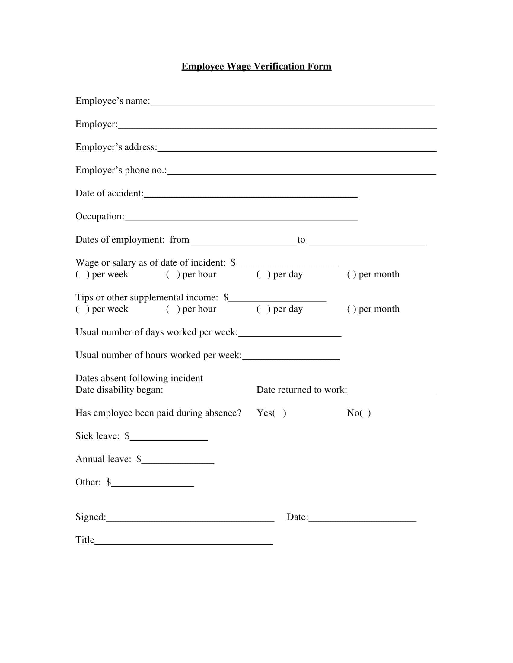Free Printable Income Verification Letter Templates PDF Word Free Printable Income Verification Letter Templates PDF Word