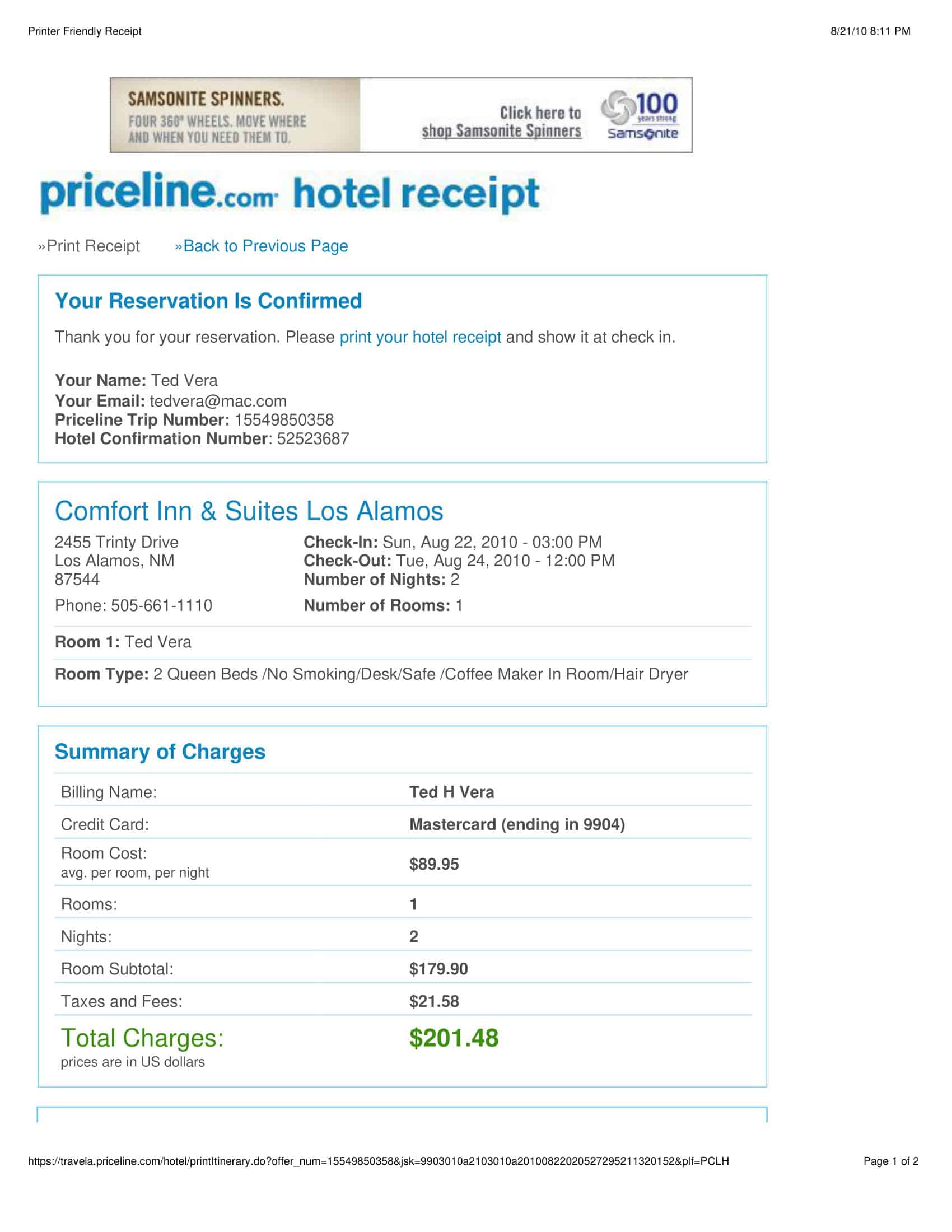 create a fake hotel receipt create a fake hotel receipt