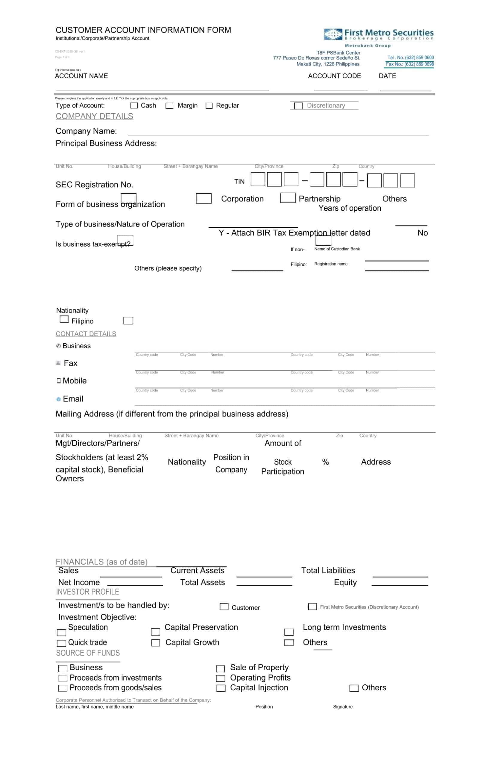 create customer profile template create customer profile template