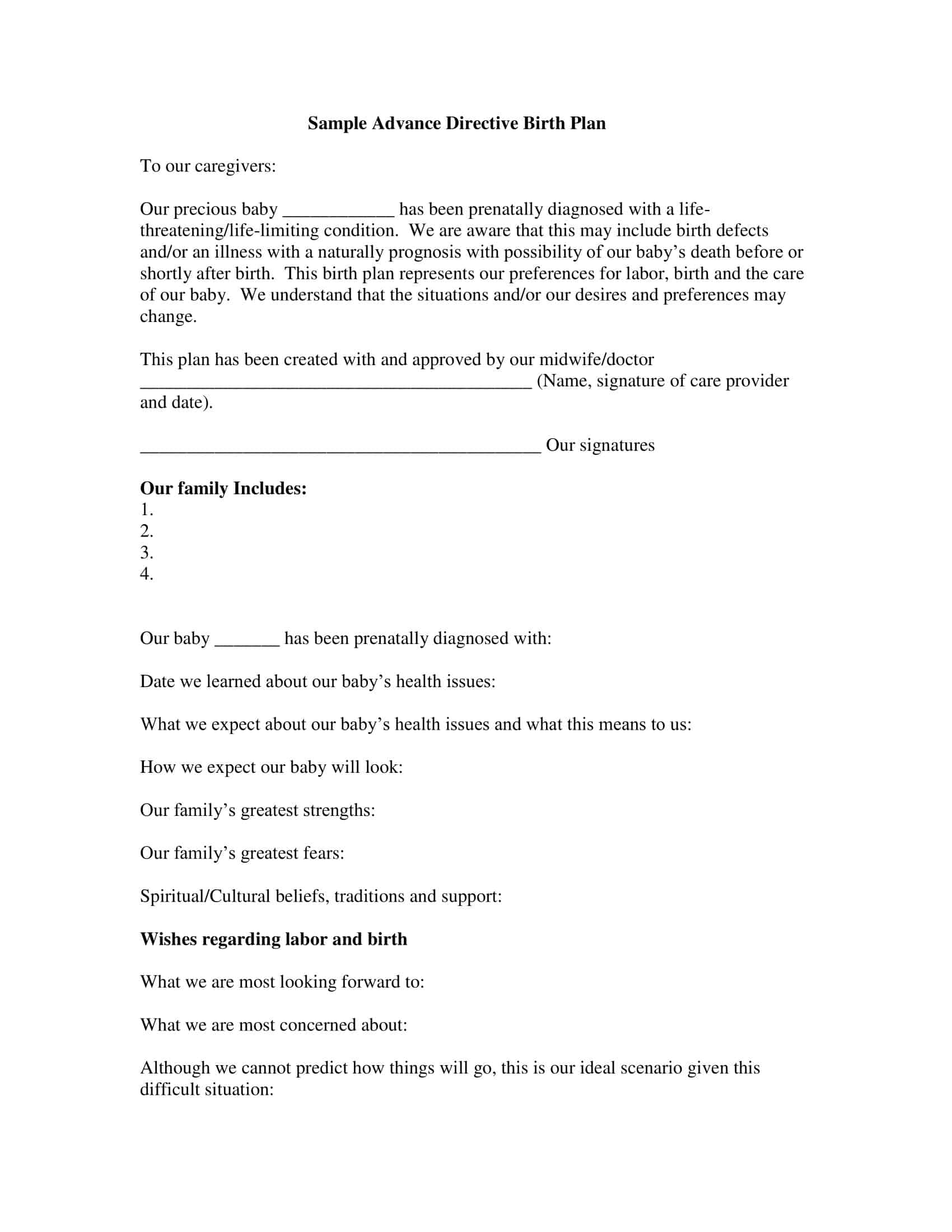 creating a birth plan creating a birth plan