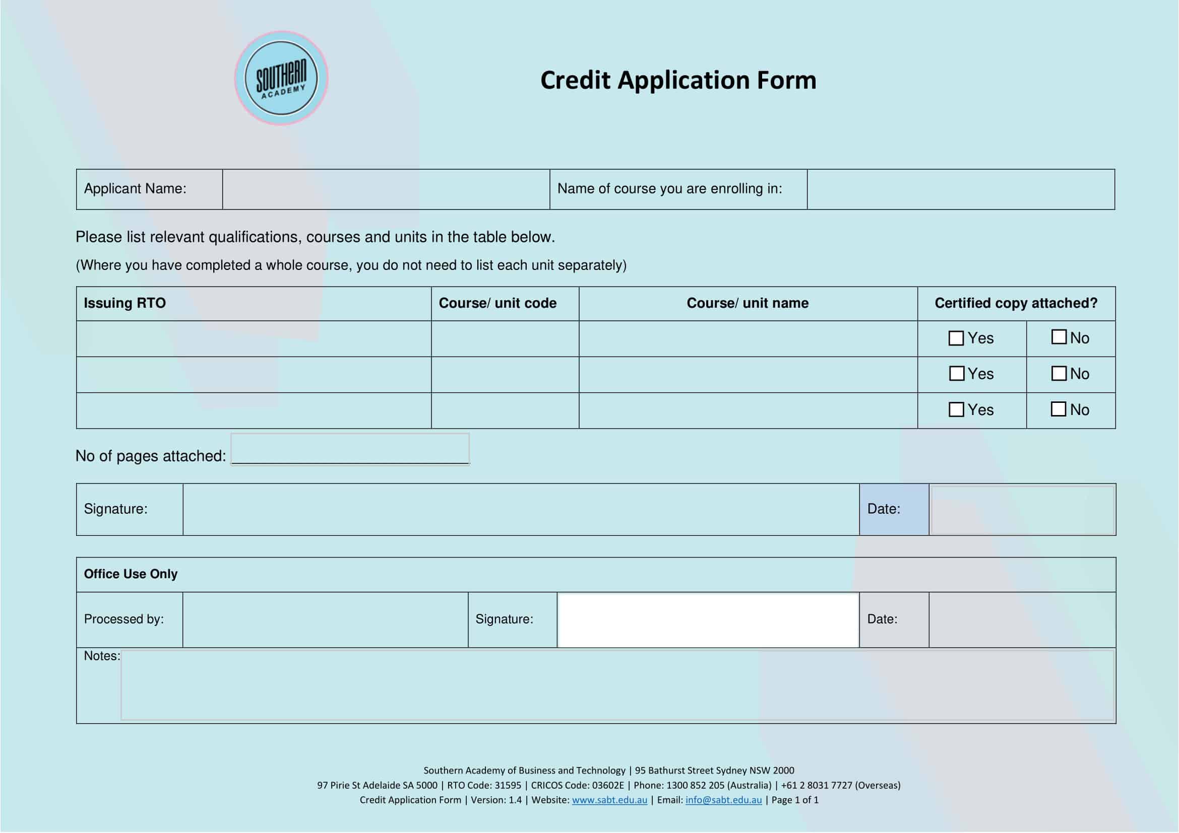 credit check application form for landlords credit check application form for landlords