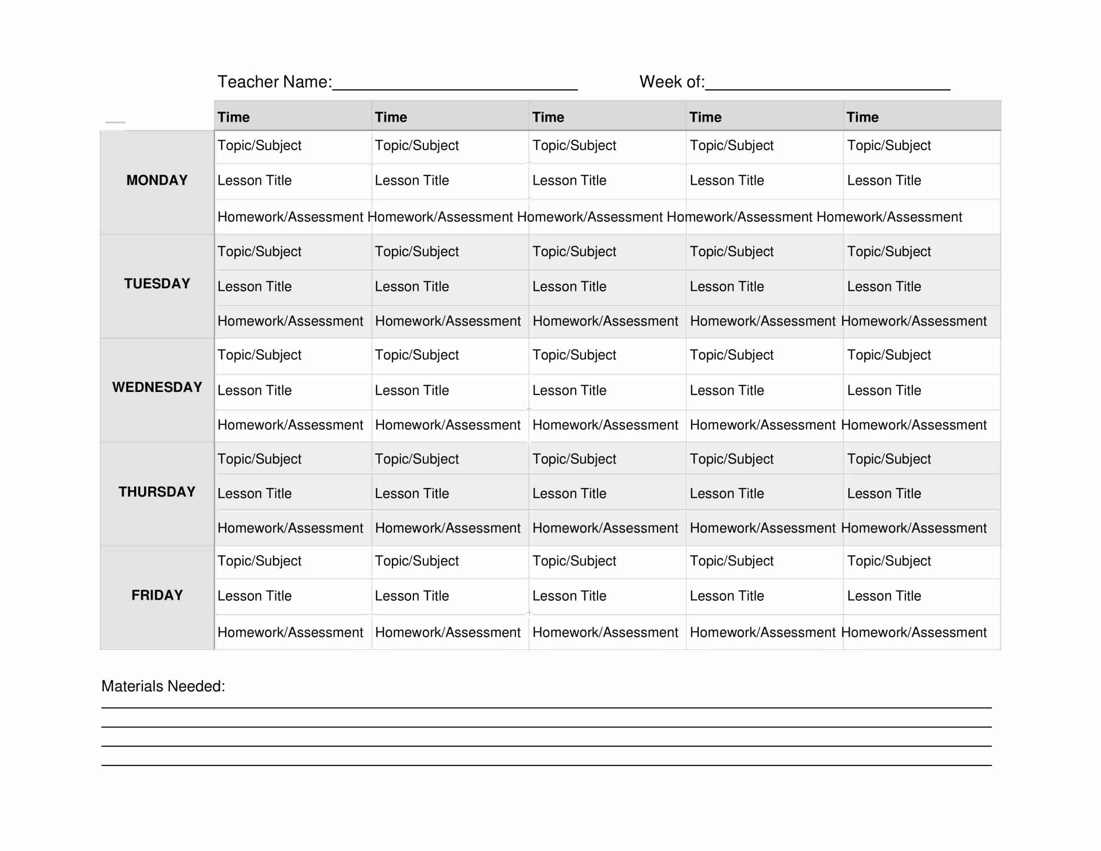 free-printable-homeschool-schedule-templates-pdf-word-excel