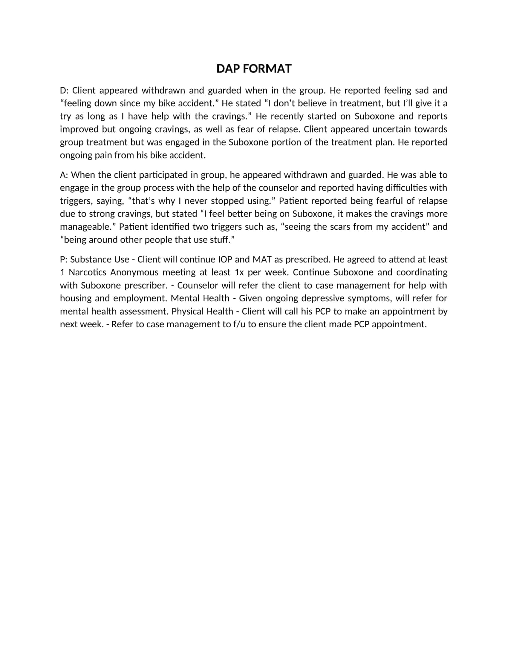 Free printable dap notes templates pdf word case management