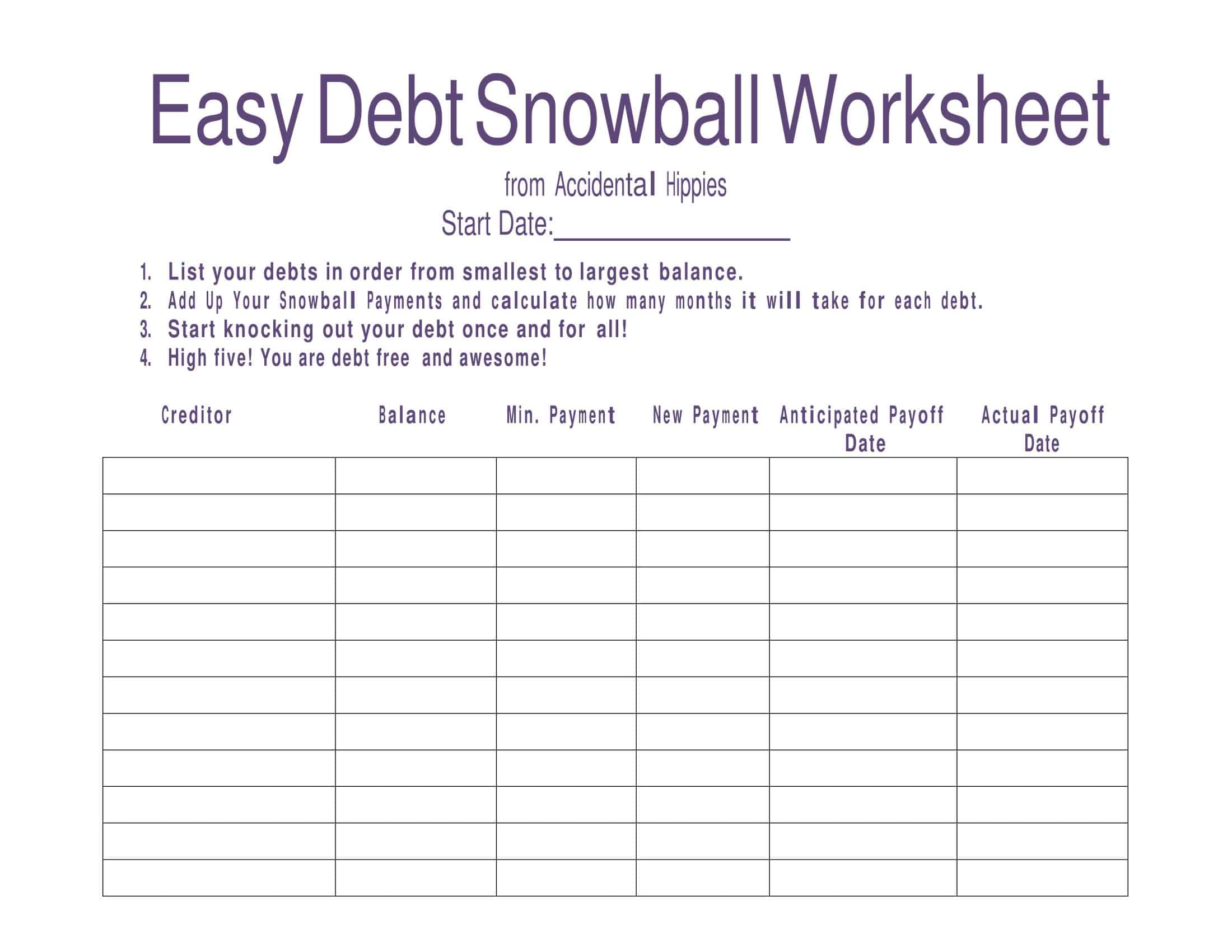 debt snowball excel template debt snowball excel template