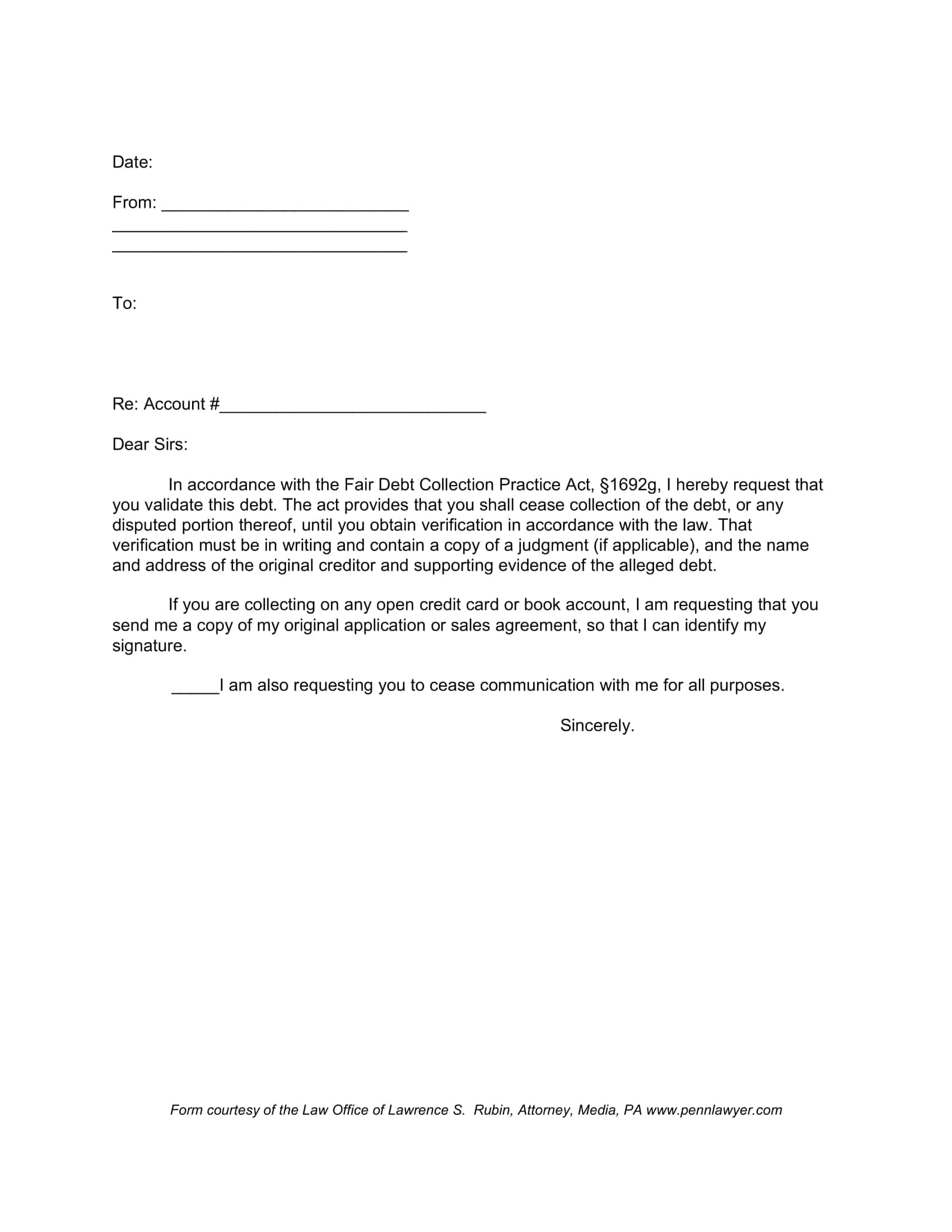 Free Printable Debt Validation Letter Templates PDF Word Medical Free Printable Debt Validation Letter Templates PDF Word Medical