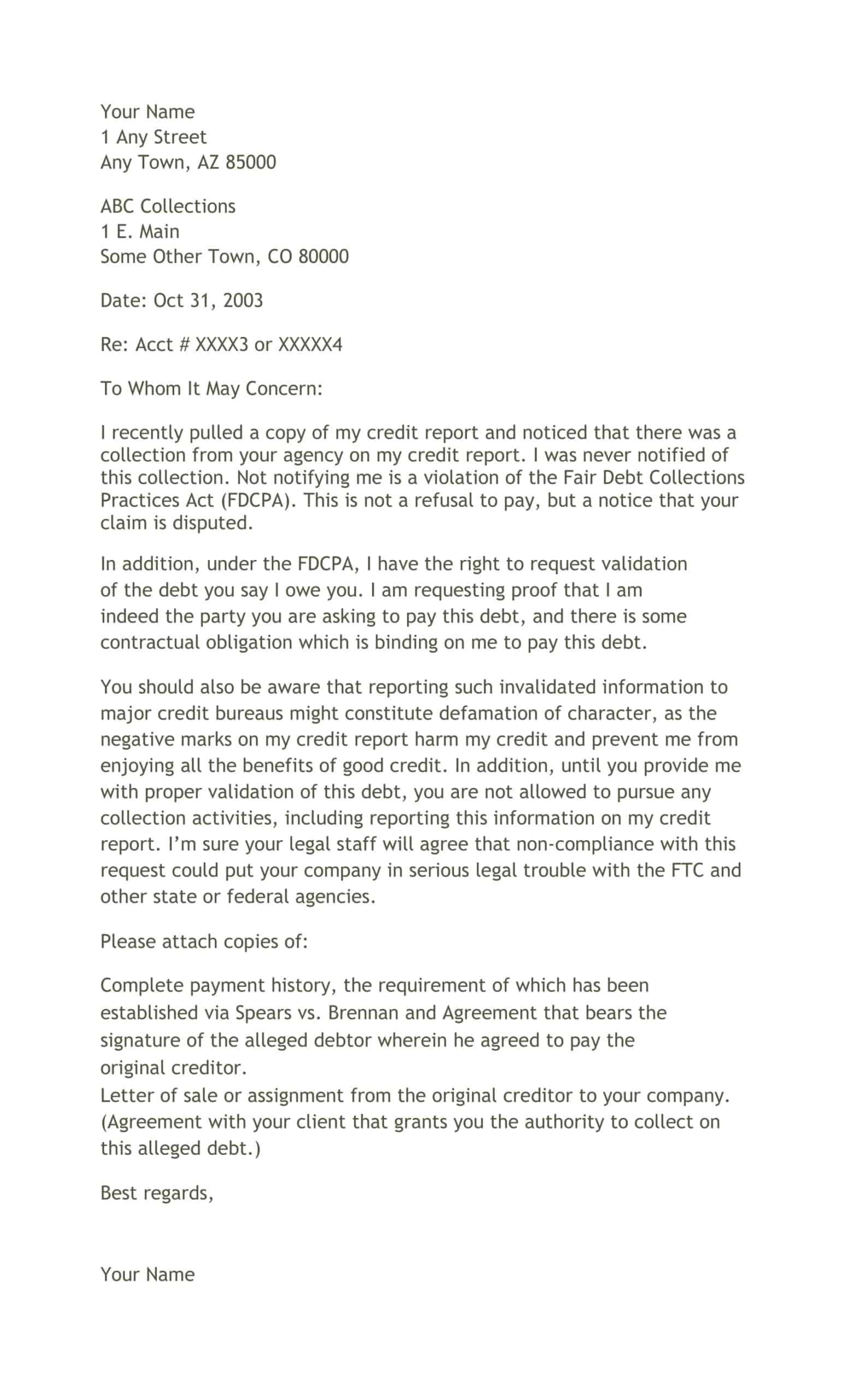 Debt Validation Letter California Template Prntbl Debt Validation Letter California Template Prntbl
