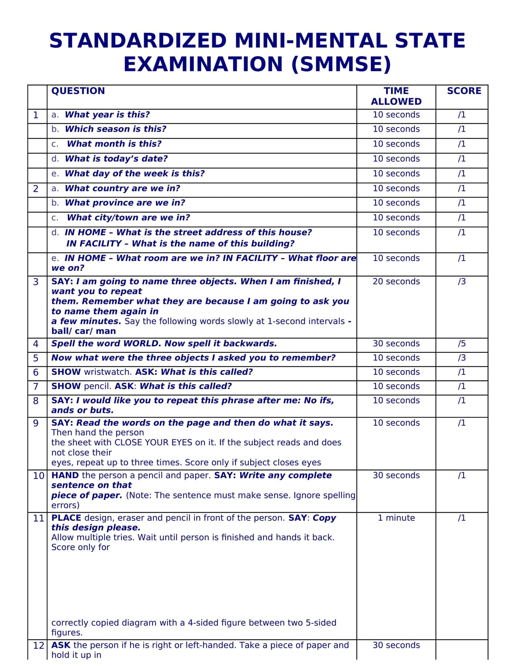 Free Printable Mental Status Exam Templates PDF Word Worksheet Free Printable Mental Status Exam Templates PDF Word Worksheet