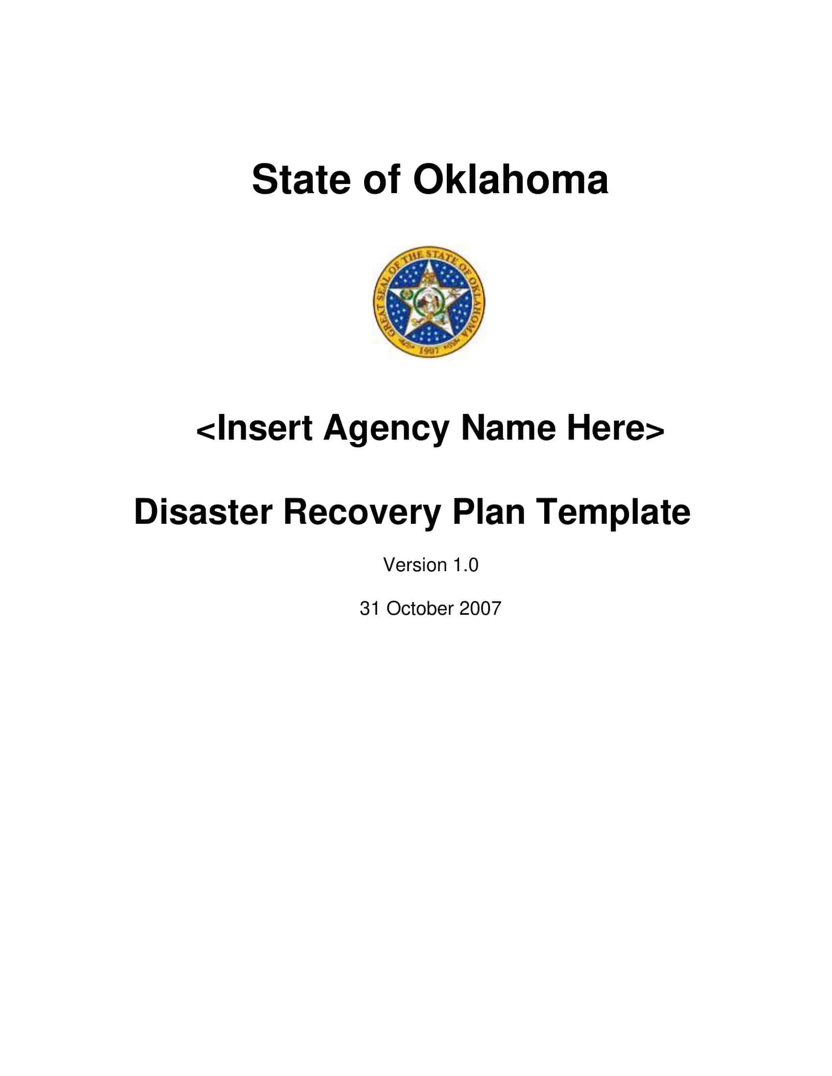 disaster recovery plan templates disaster recovery plan templates