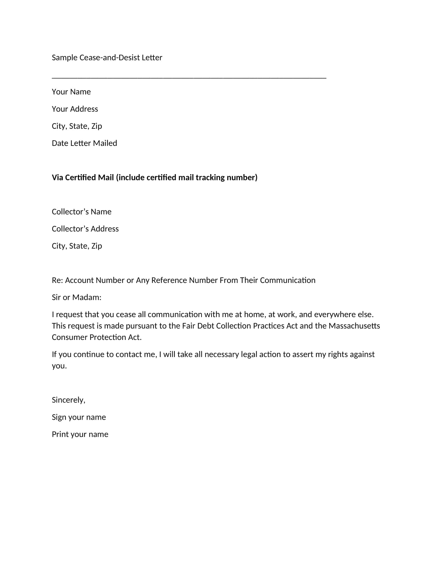 does a cease and desist letter go on your record does a cease and desist letter go on your record