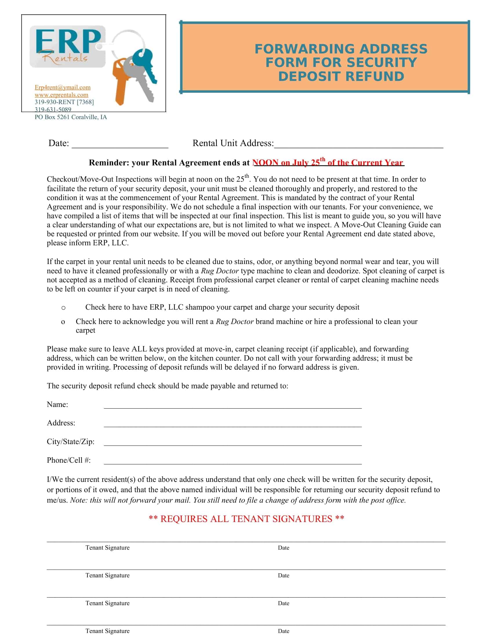 does security deposit get returned does security deposit get returned