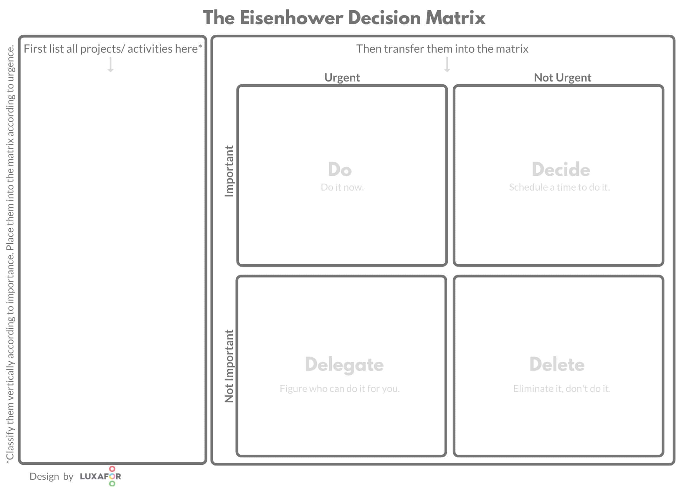 Free Printable Decision Matrix Templates [Excel, PDF, Word]