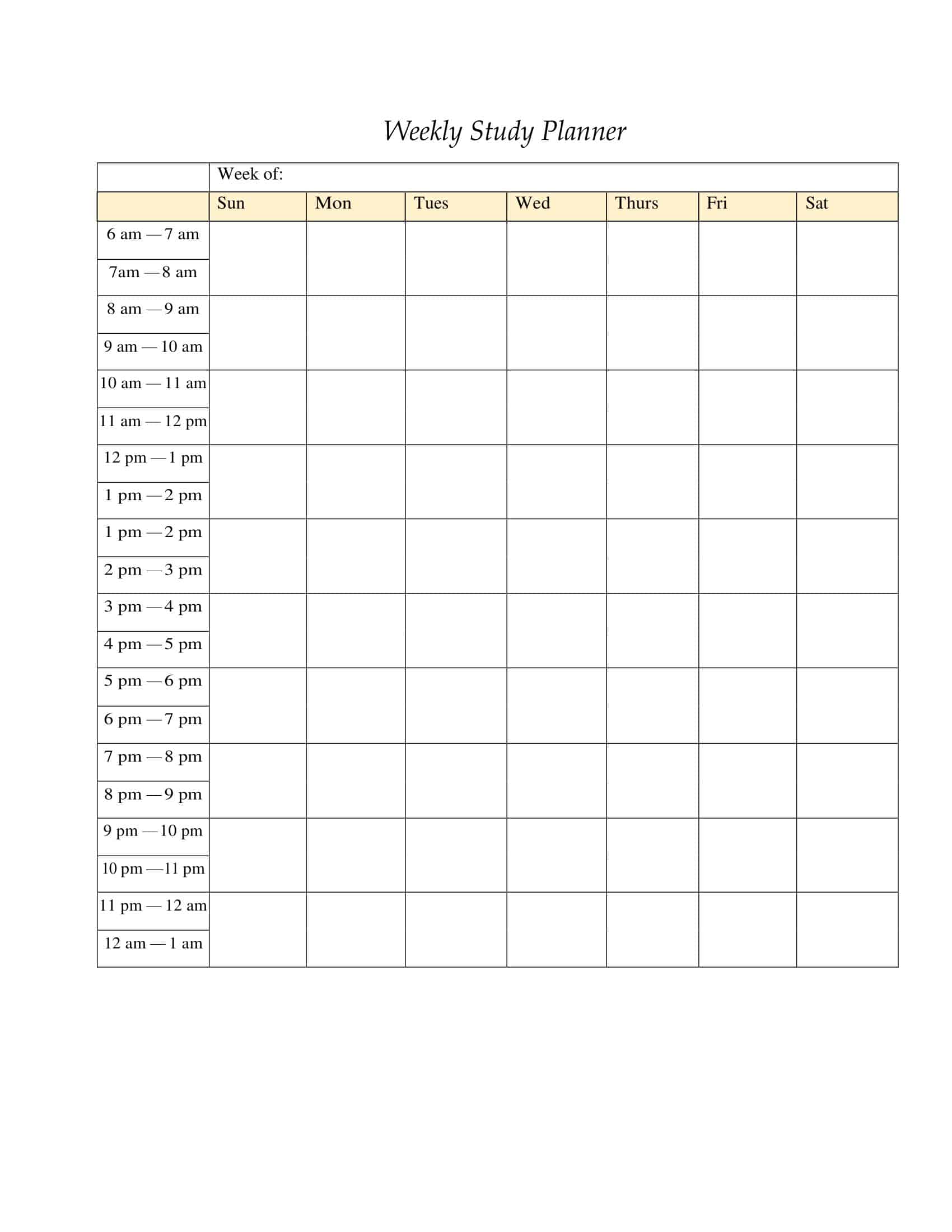 47 Free Printable Study Plan Templates Word Excel PDF 47 Free Printable Study Plan Templates Word Excel PDF