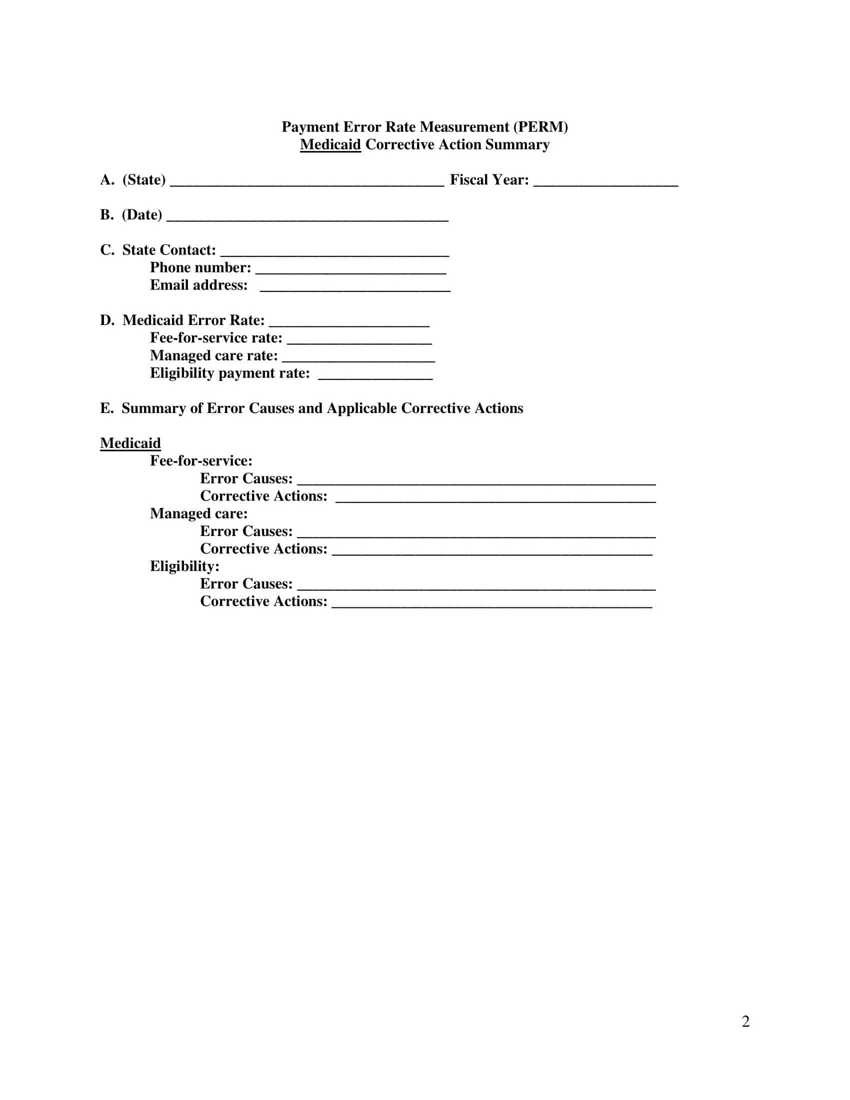 employee corrective action plan employee corrective action plan