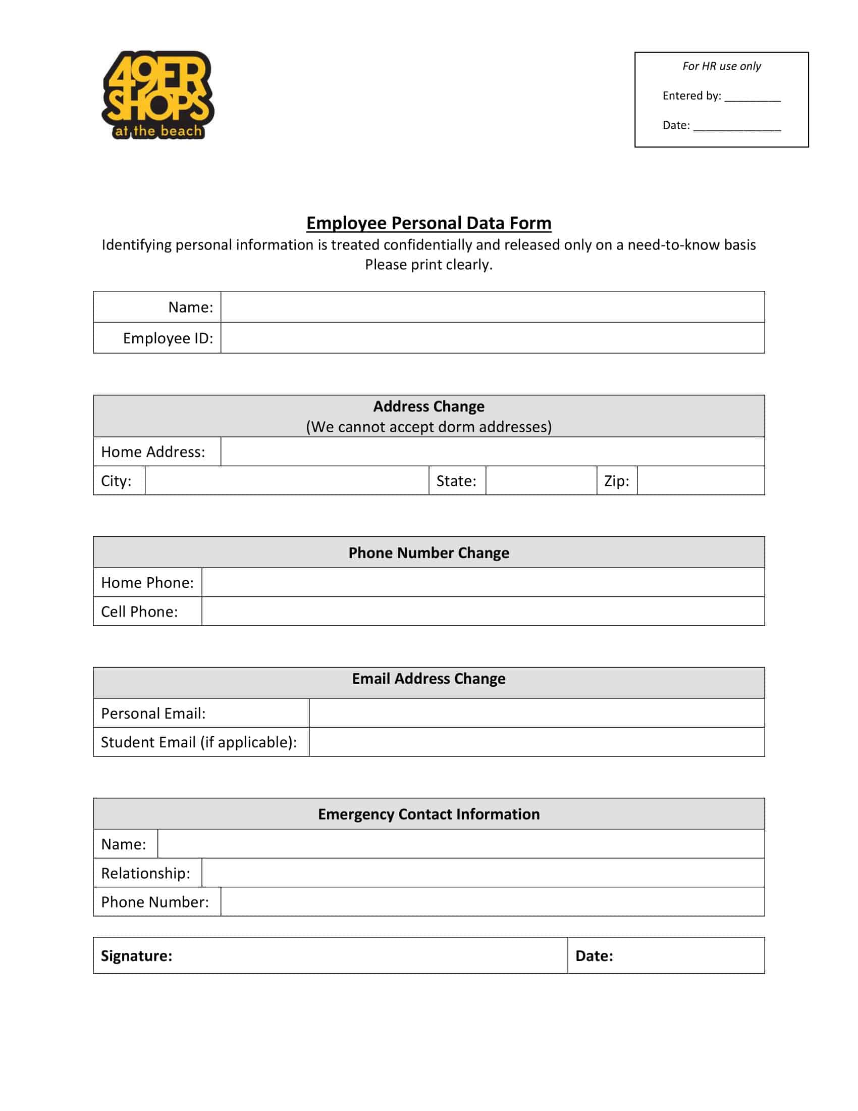 Personal Information Form Template Prntbl concejomunicipaldechinu gov co Personal Information Form Template Prntbl concejomunicipaldechinu gov co