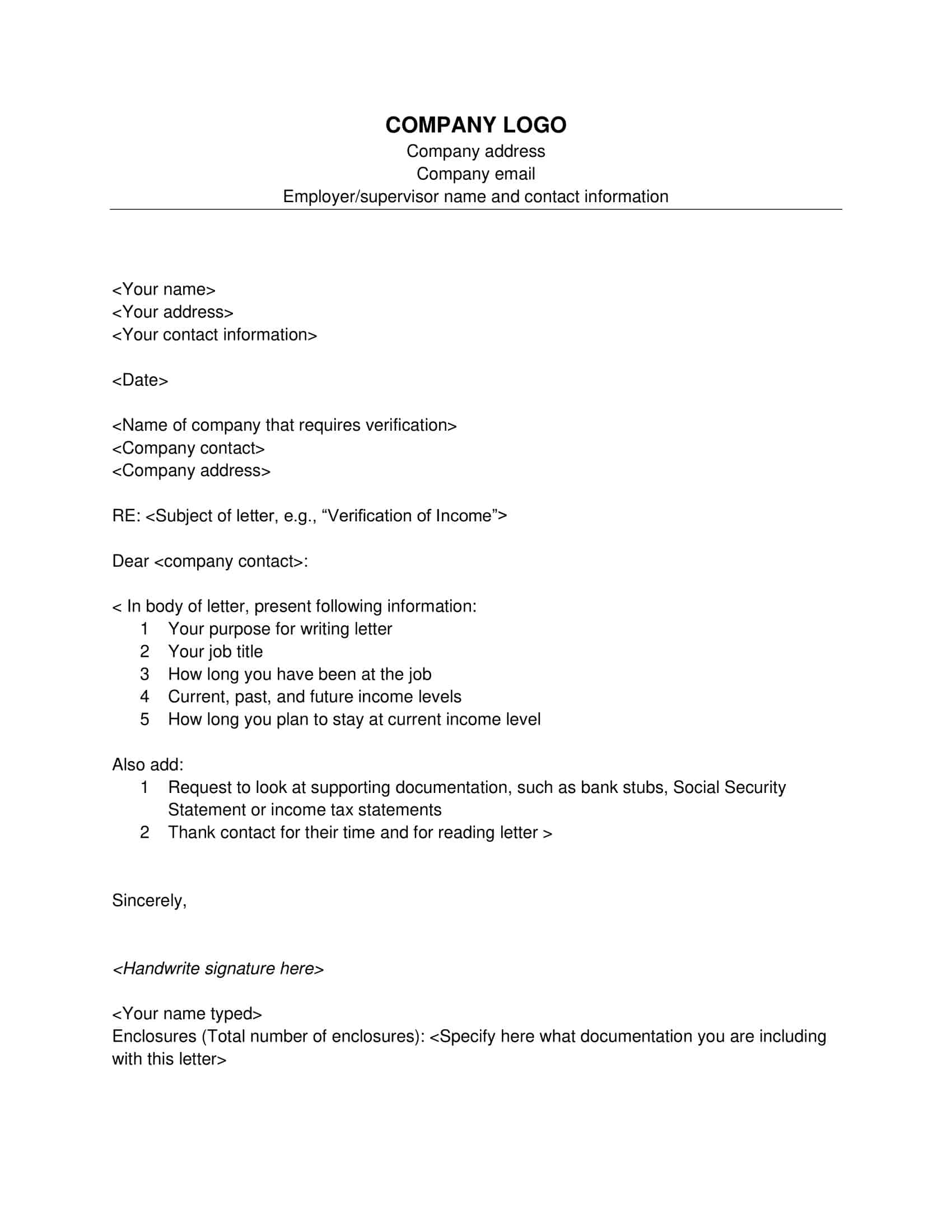 employer income verification letter employer income verification letter