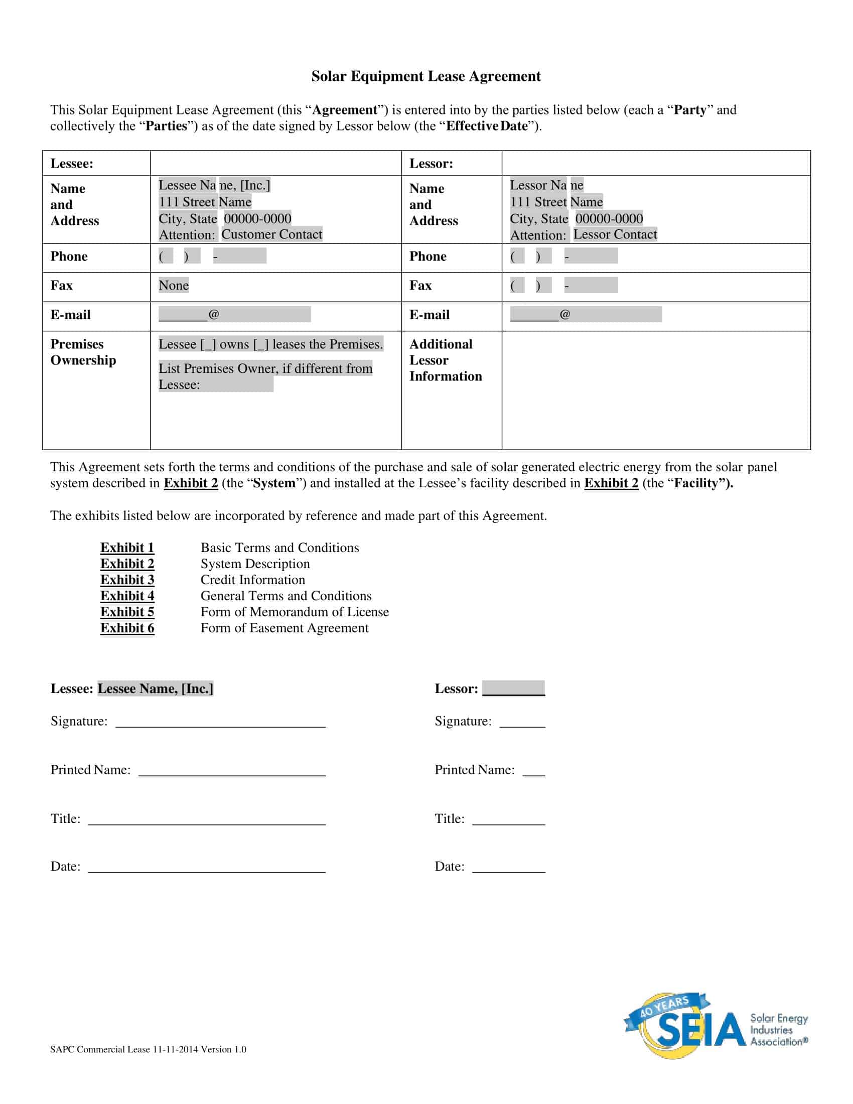 equipment lease agreement sec equipment lease agreement sec