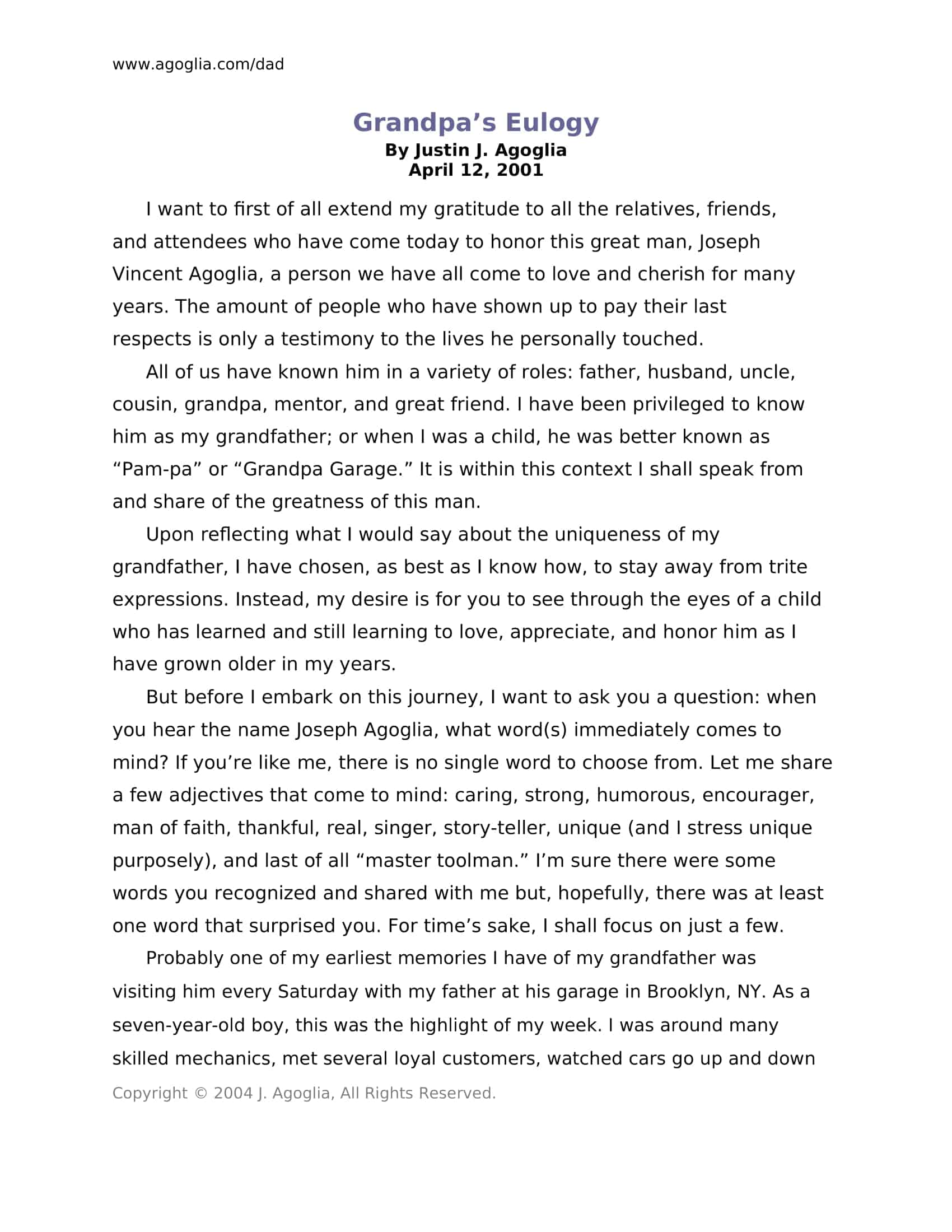 Best Eulogy Ever Writtenindex2.Html - 2objqlm