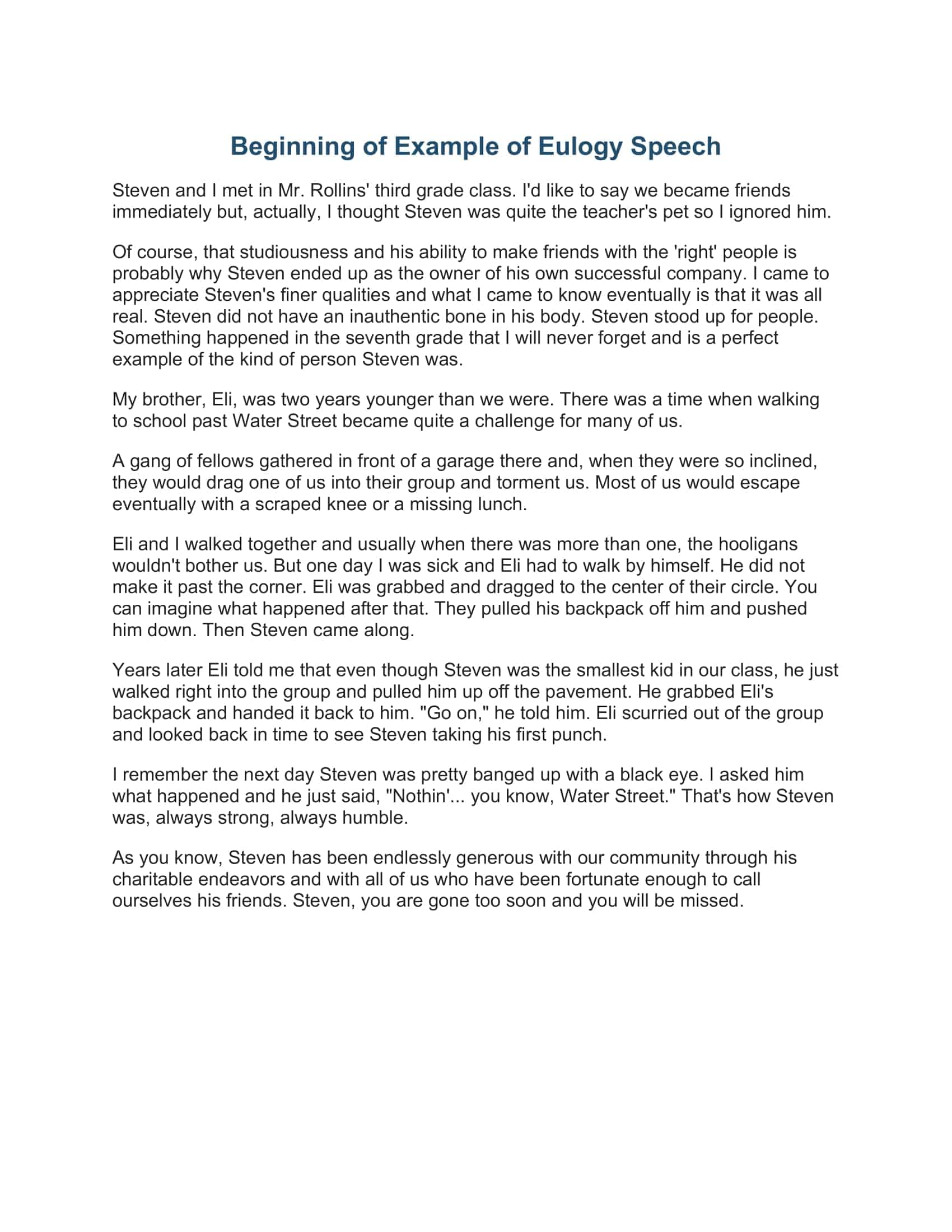 eulogy templates eulogy templates