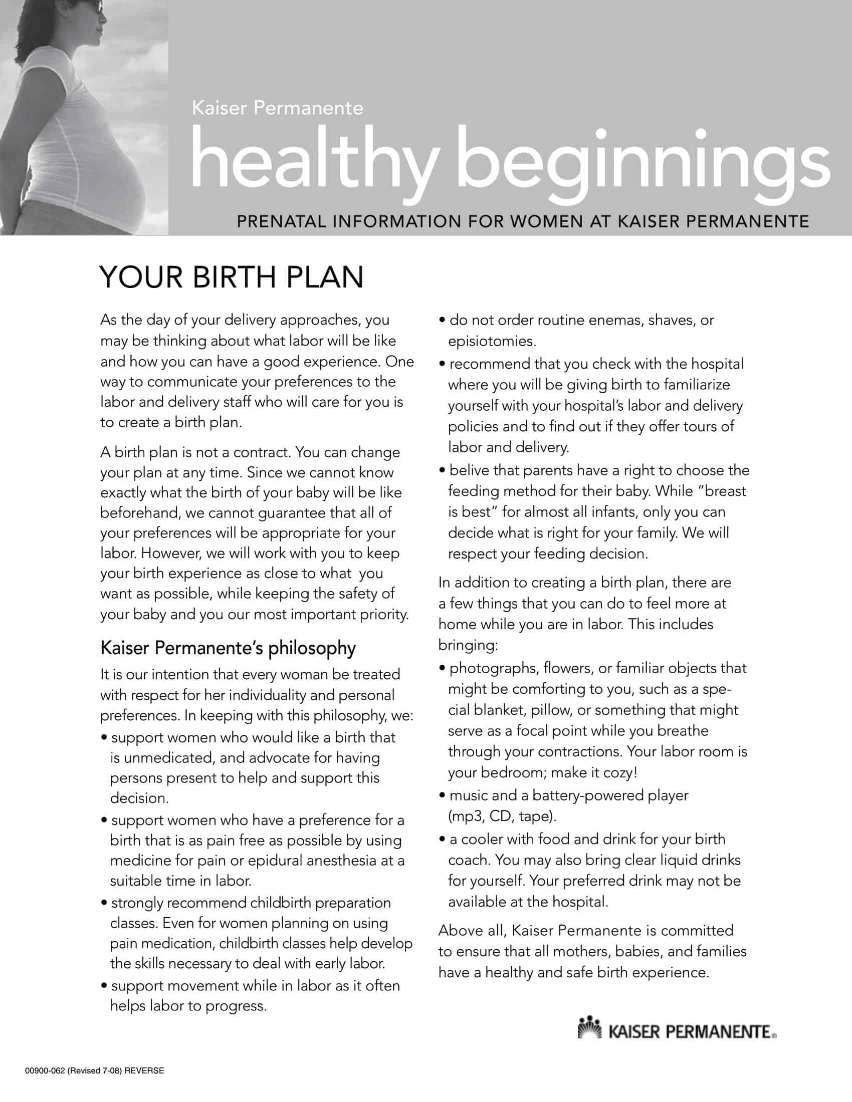 example birth plan example birth plan