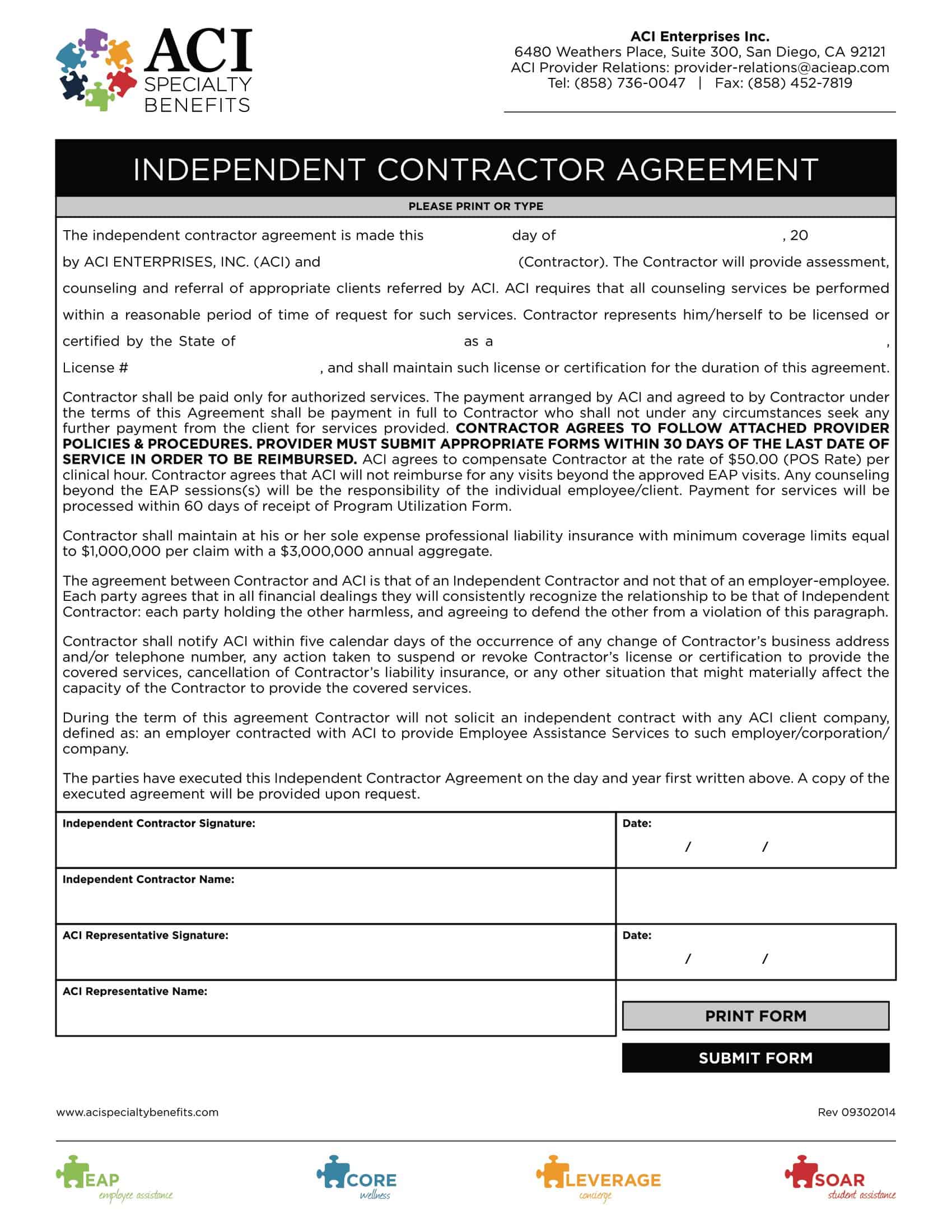 example of independent contractor agreement example of independent contractor agreement
