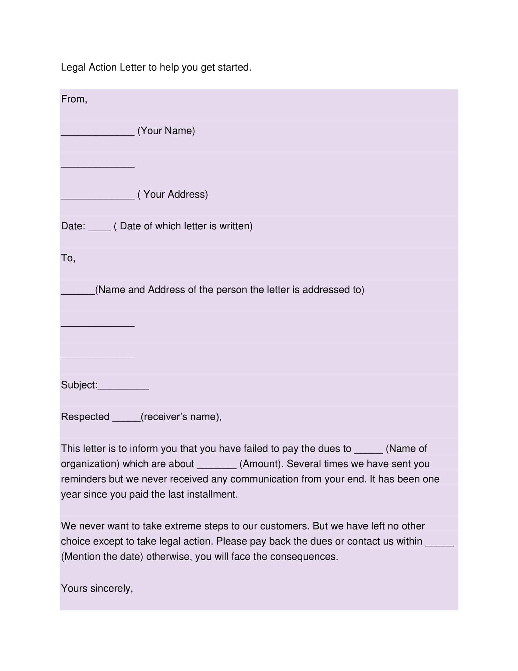 example of legal letter example of legal letter