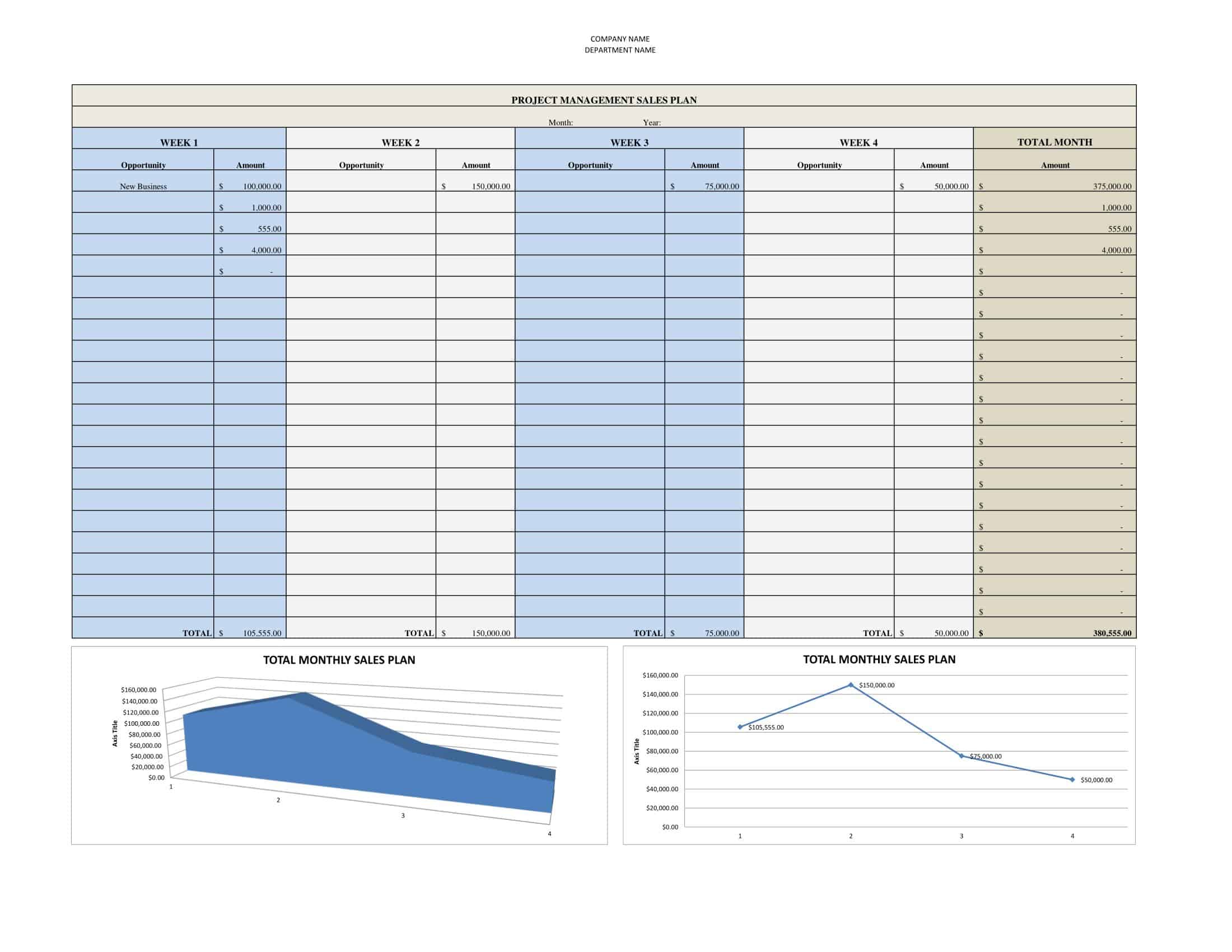 example of sales plan template example of sales plan template