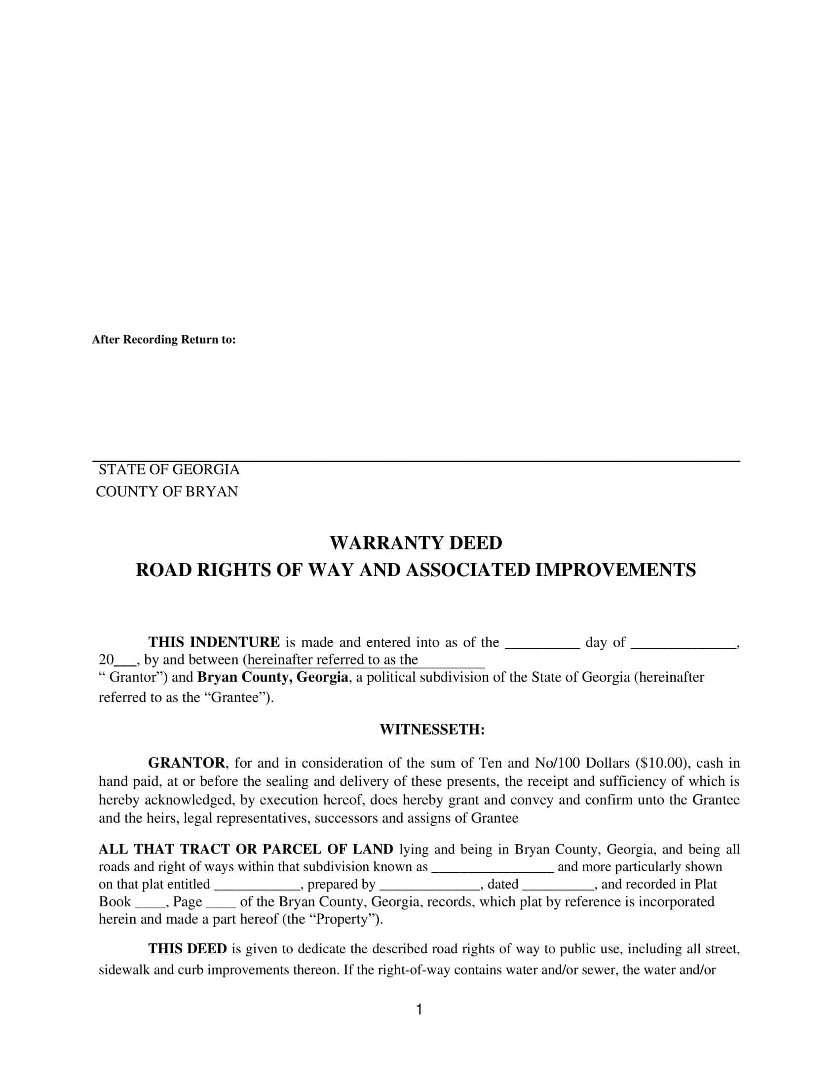 example of warranty deed example of warranty deed