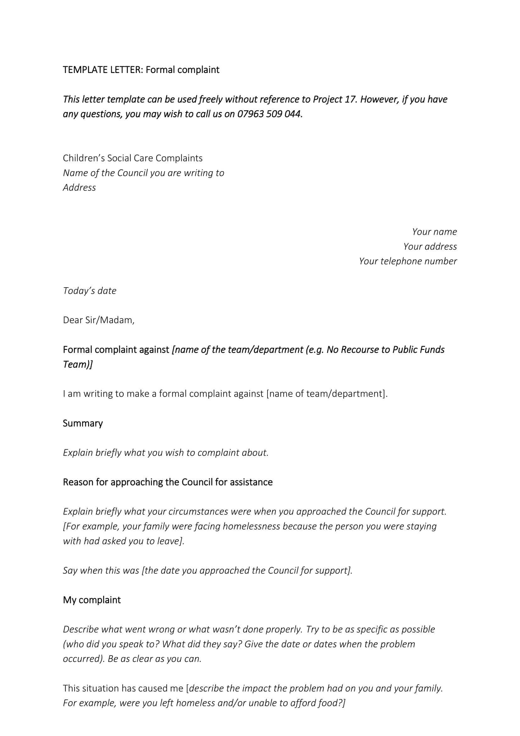examples of a letter of complaint examples of a letter of complaint